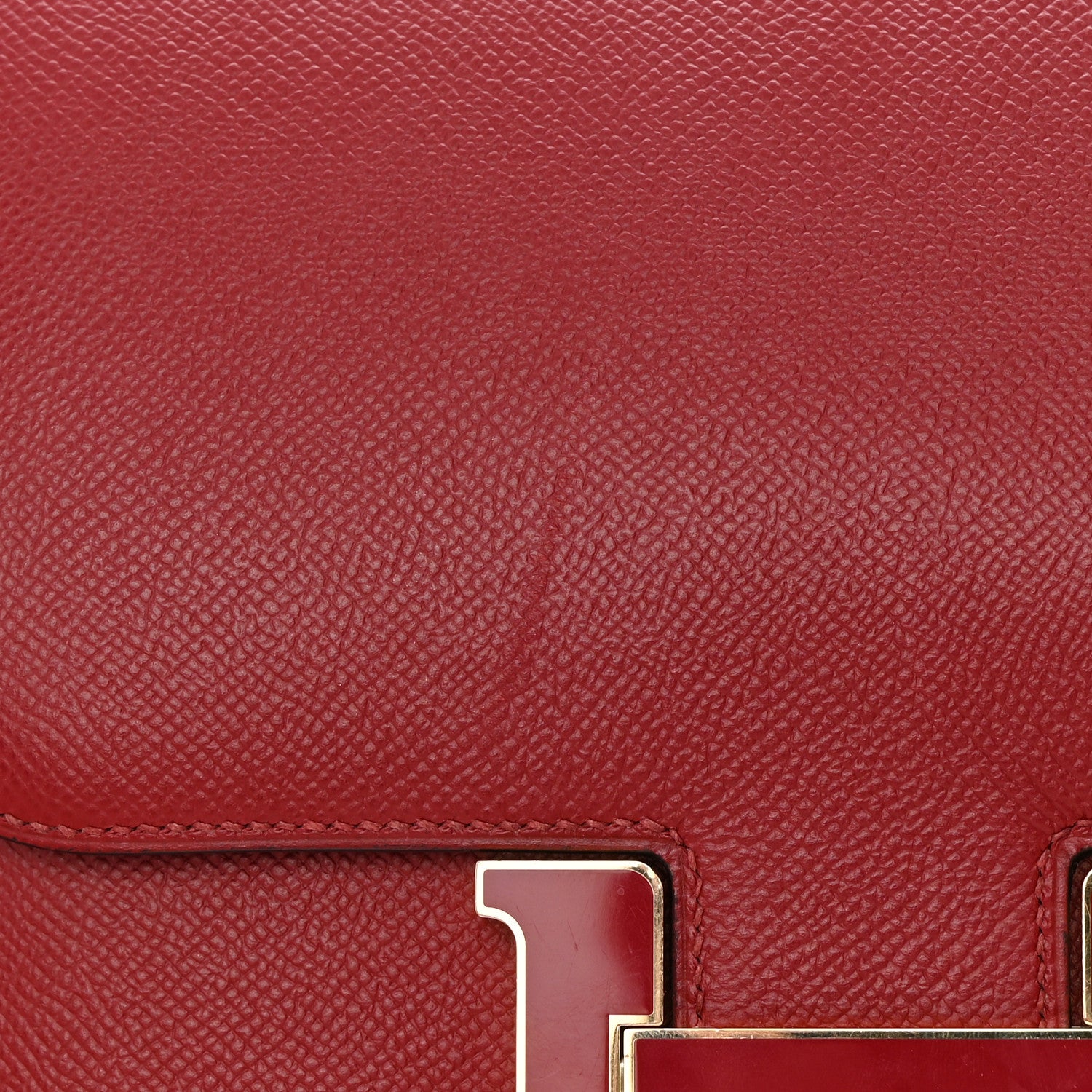Hermes Epsom Enamel Constance 24 Rouge Grenat 11 of 11