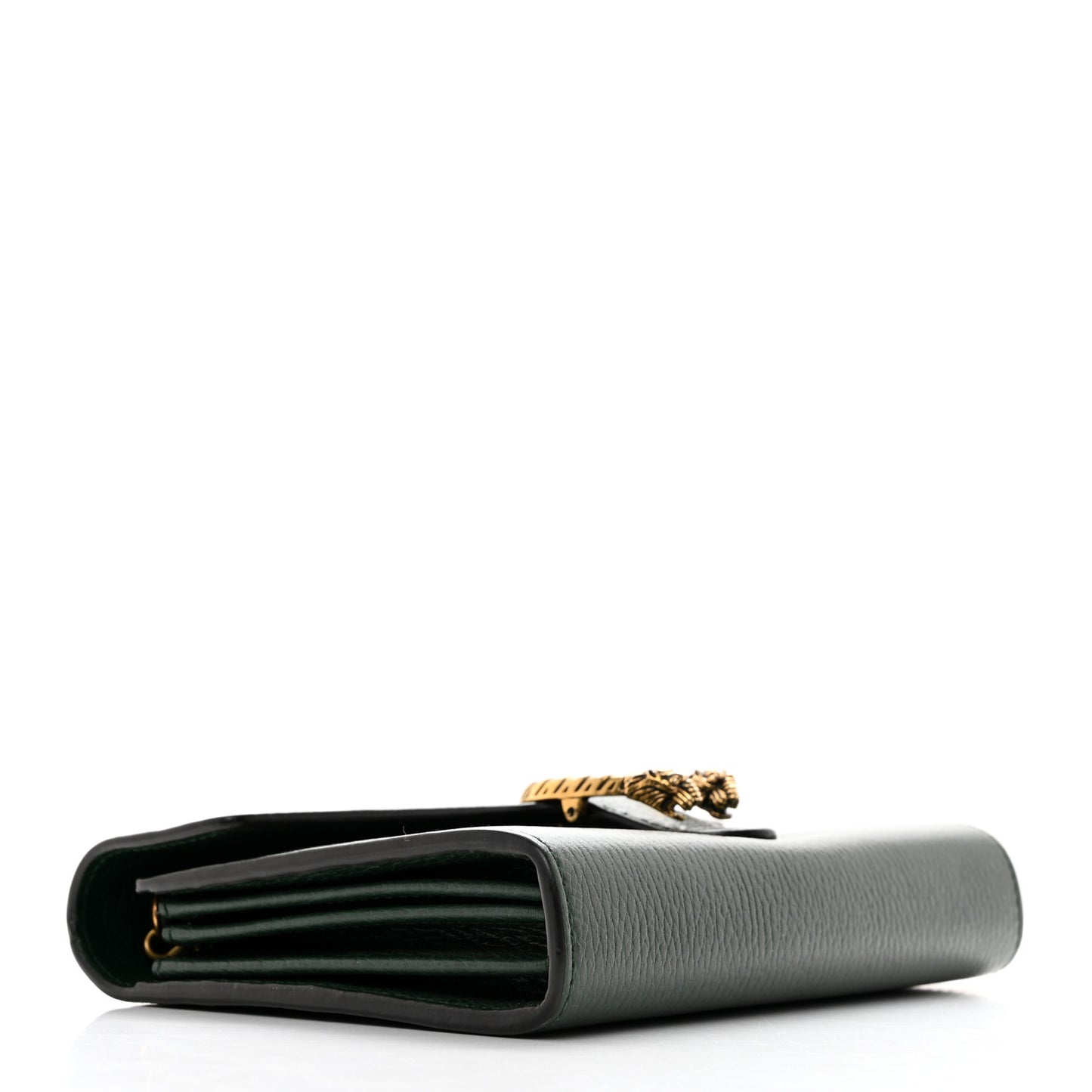 Calfskin Garden Dionysus Chain Wallet Emerald