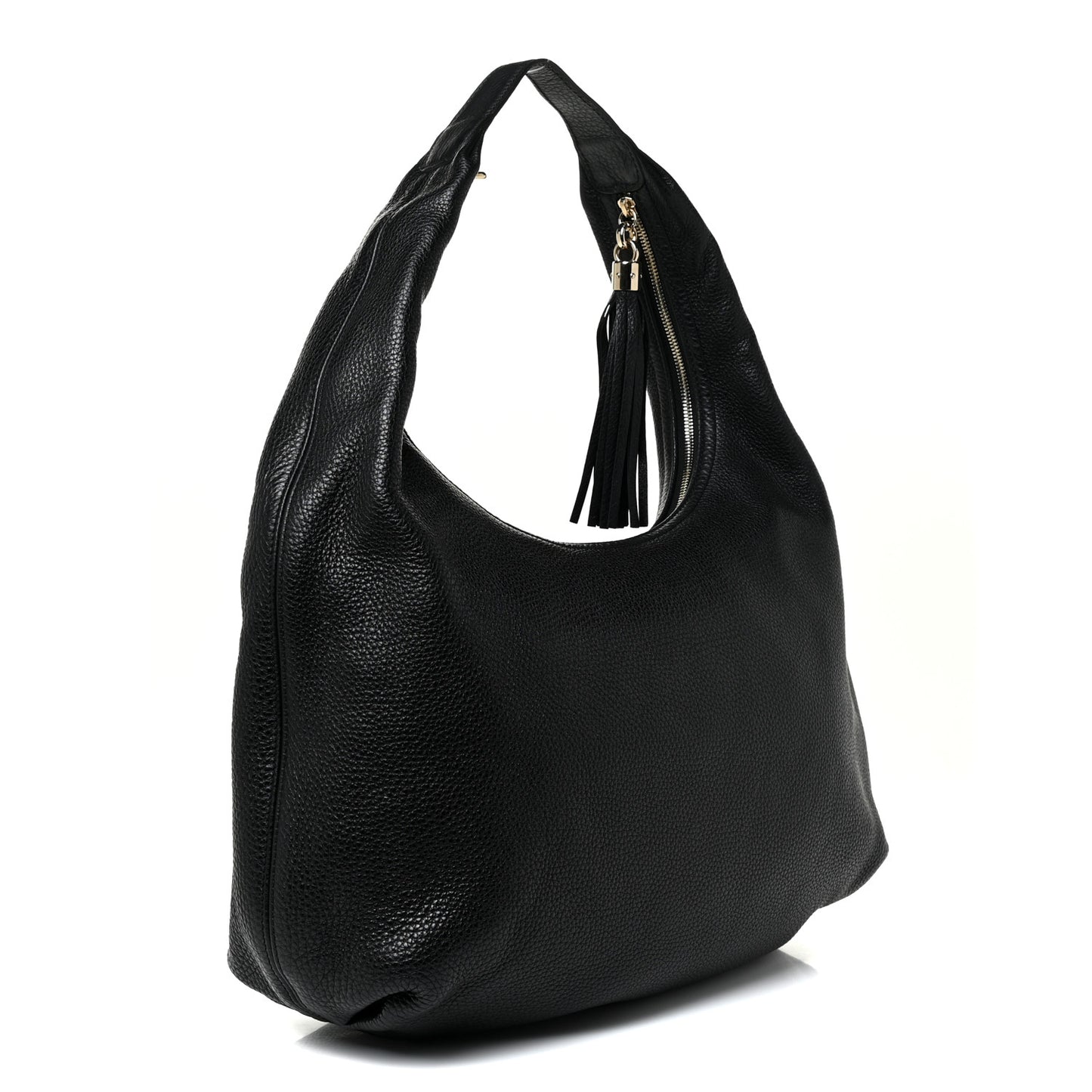 Pebbled Calfskin Soho Hobo Black