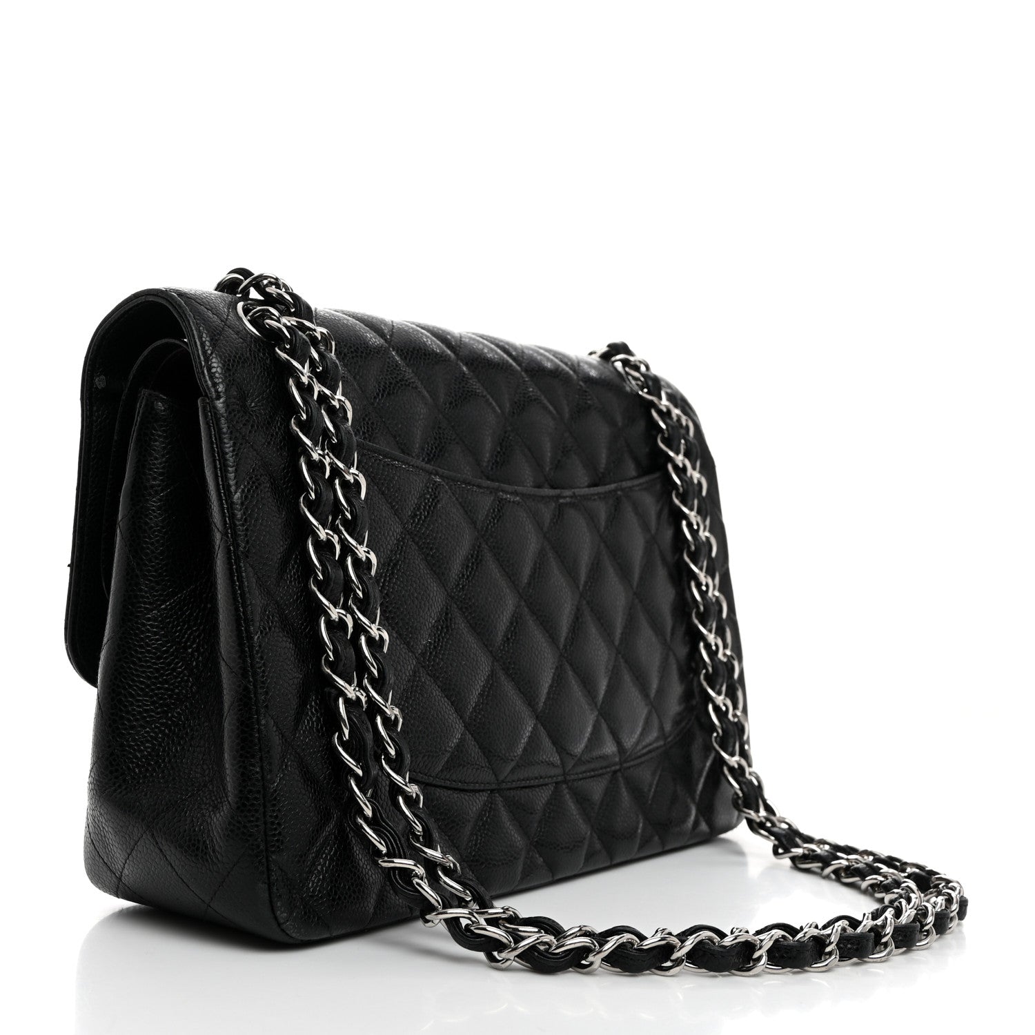 Chanel Caviar Quilted Jumbo Double Flap Black 2 of 10