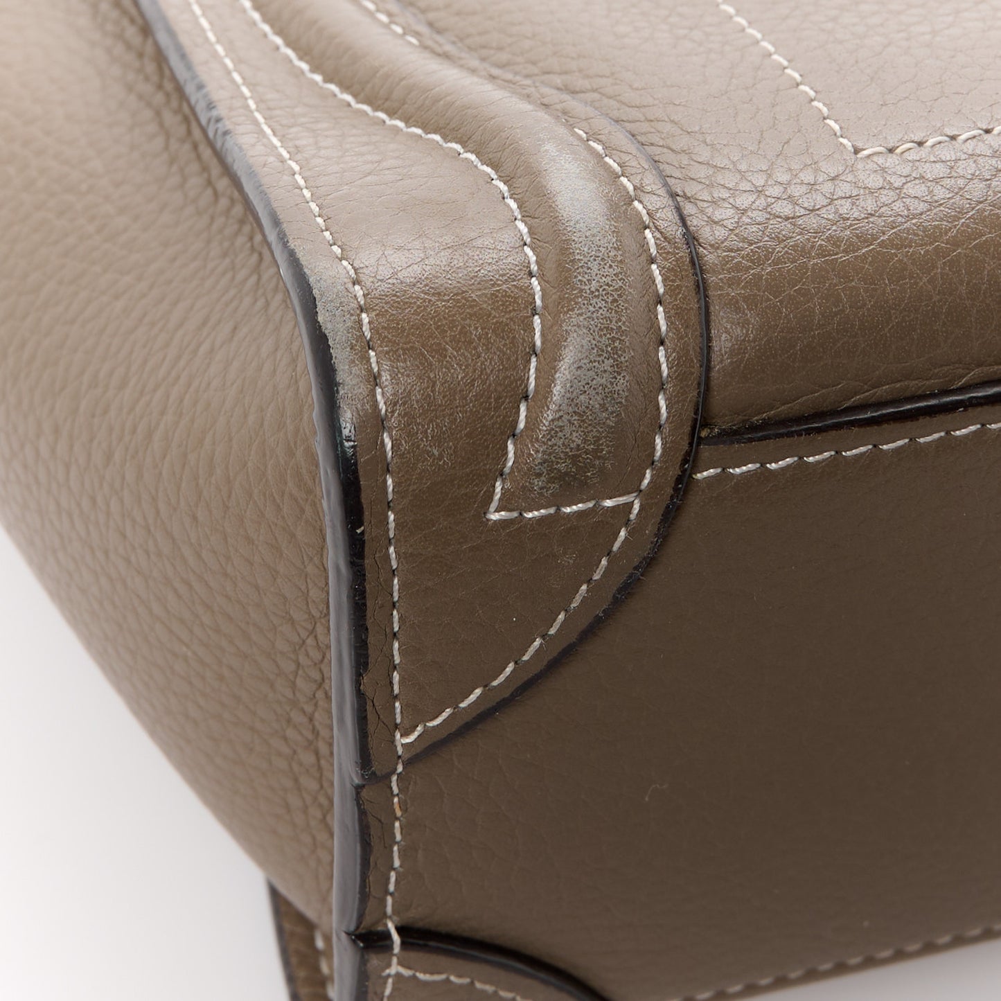 Drummed Calfskin Nano Luggage Souris