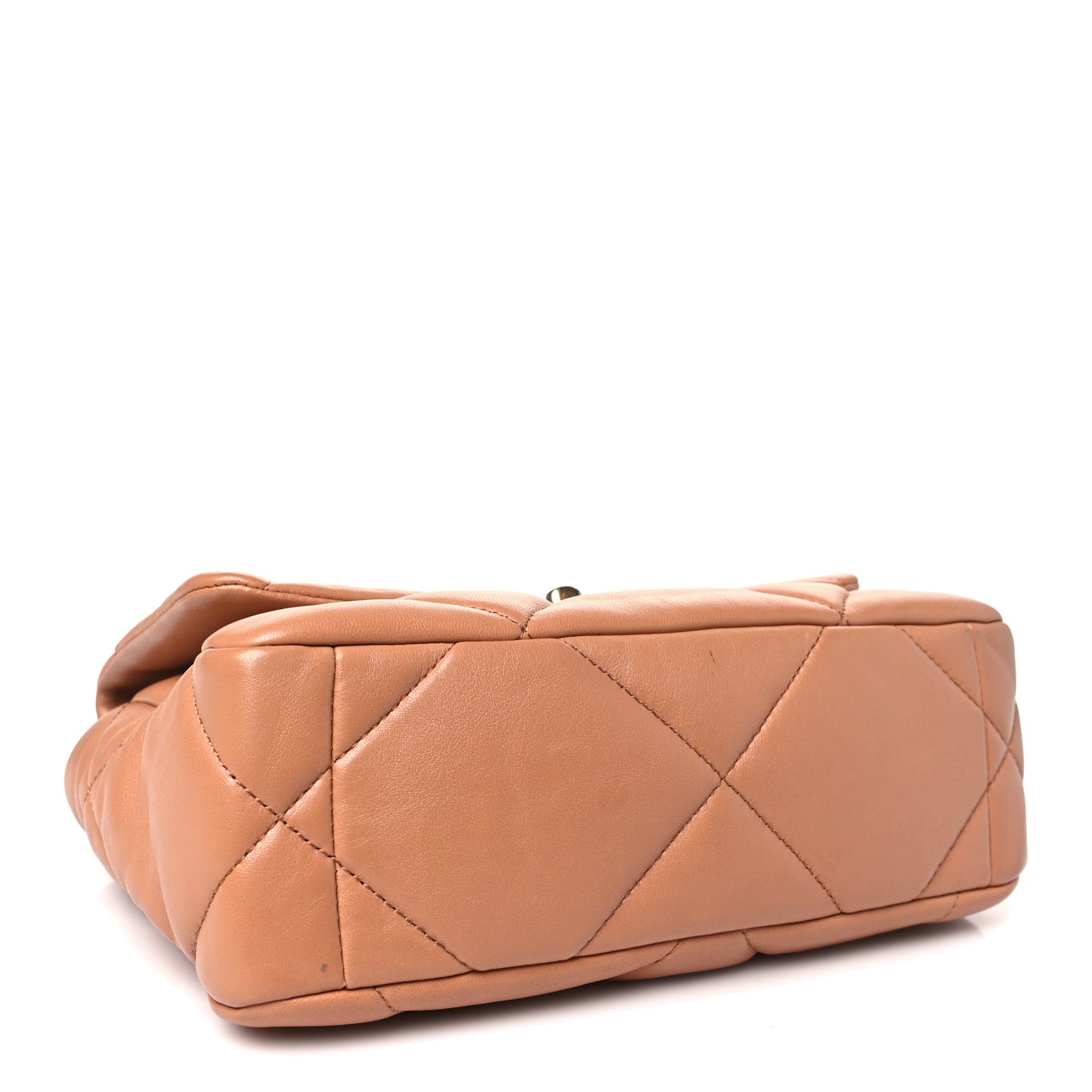 Lambskin Quilted Medium Chanel 19 Flap Brown