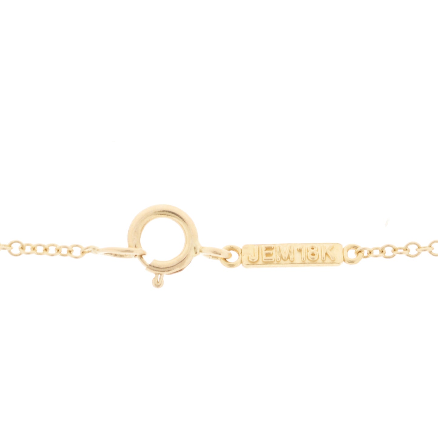 18K Yellow Gold Love You Disc Pendant Necklace