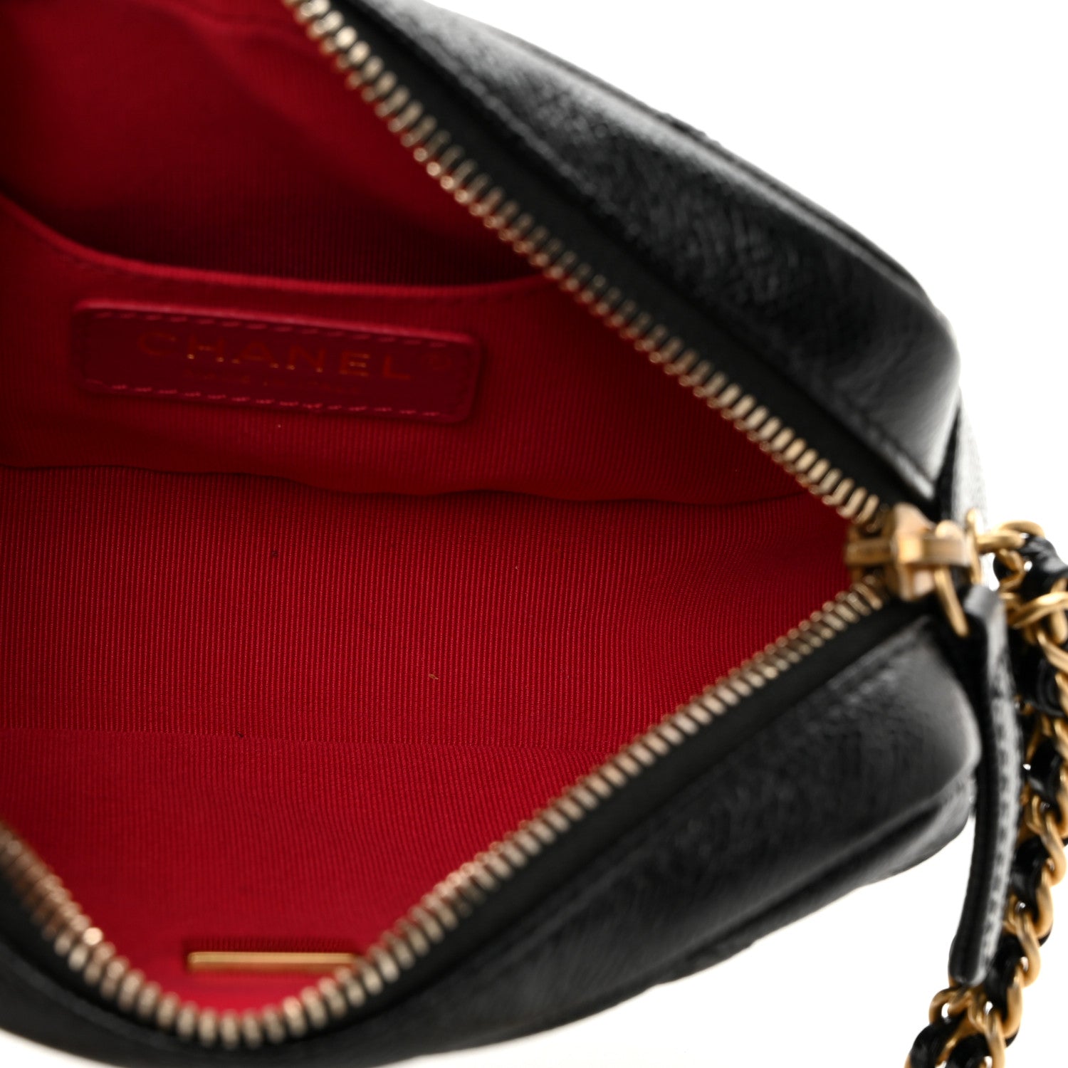 Chanel Shiny Caviar Quilted Chain Melody Camera Bag Black 5 of 10