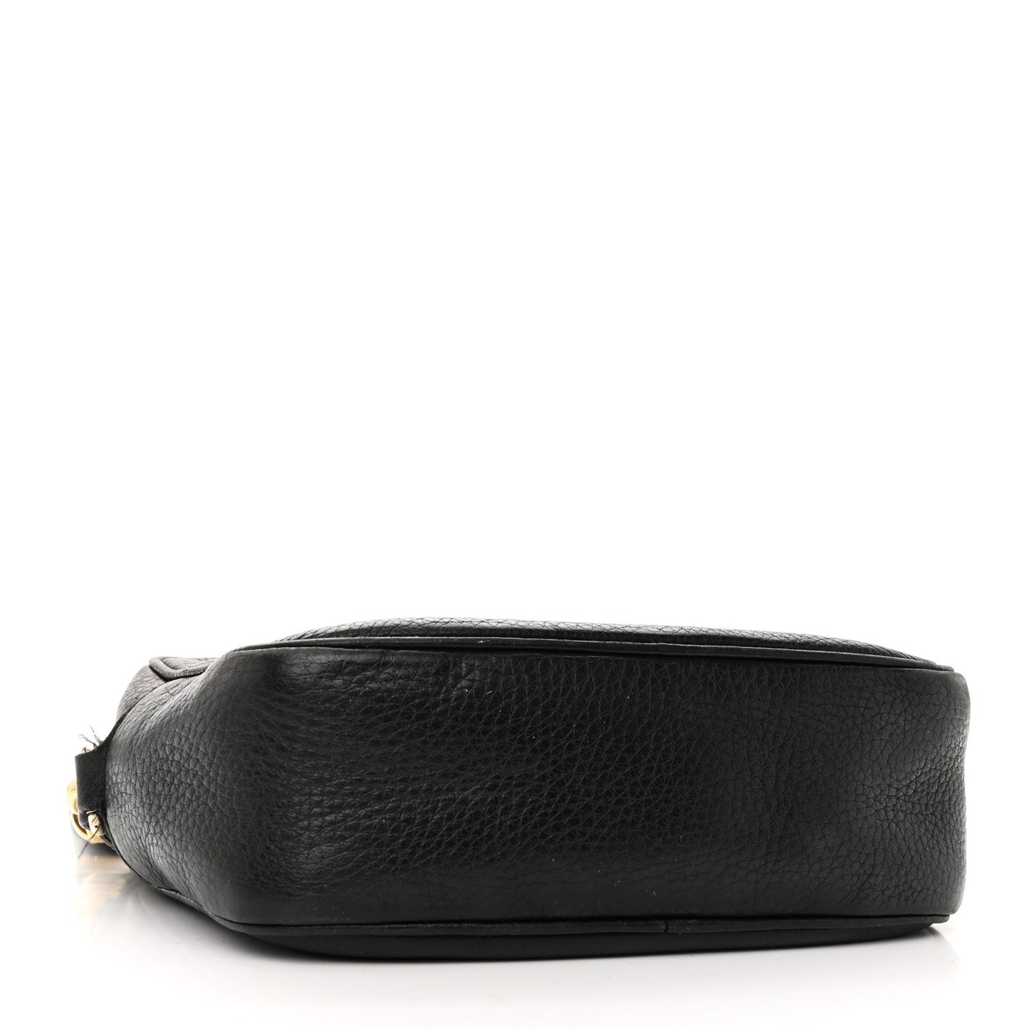 Pebbled Calfskin Small Soho Disco Bag Black