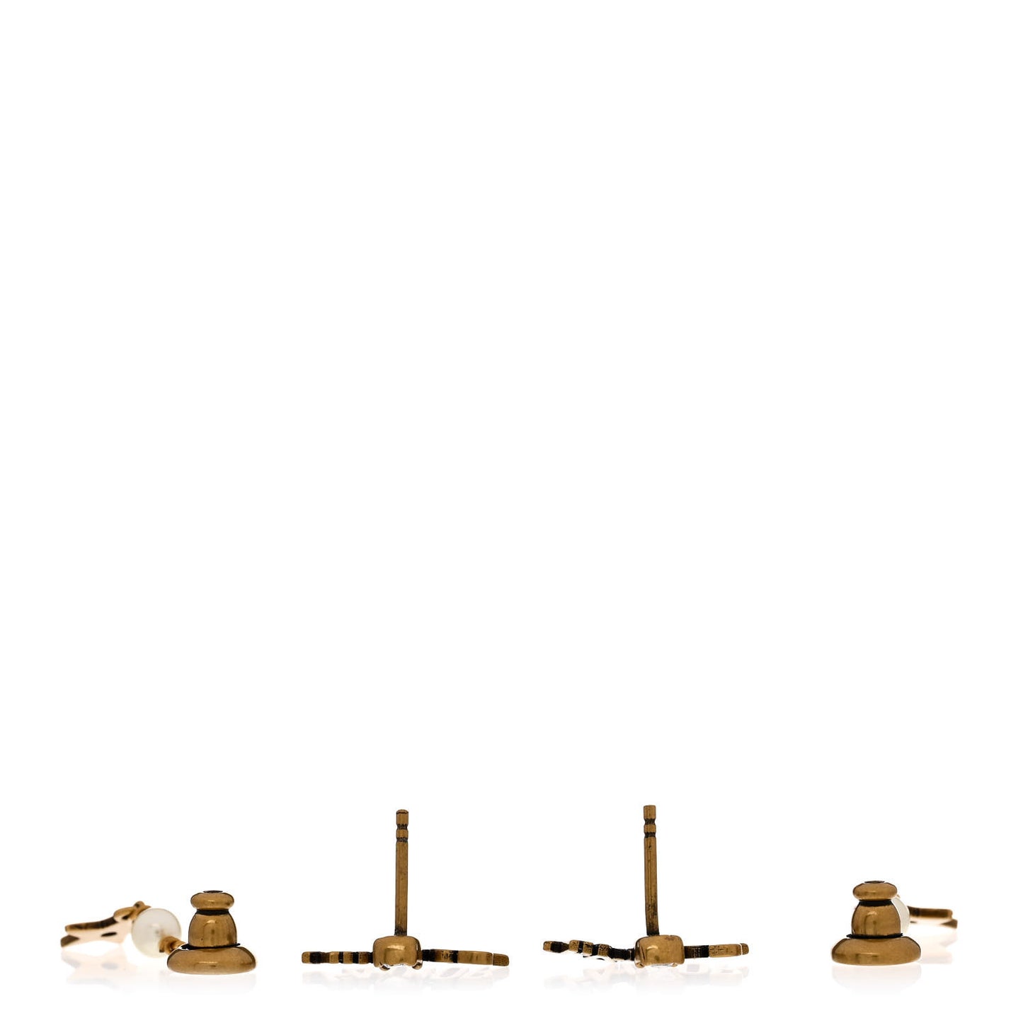 Pearl Crystal Star J'adior Drop Earrings Antique Gold