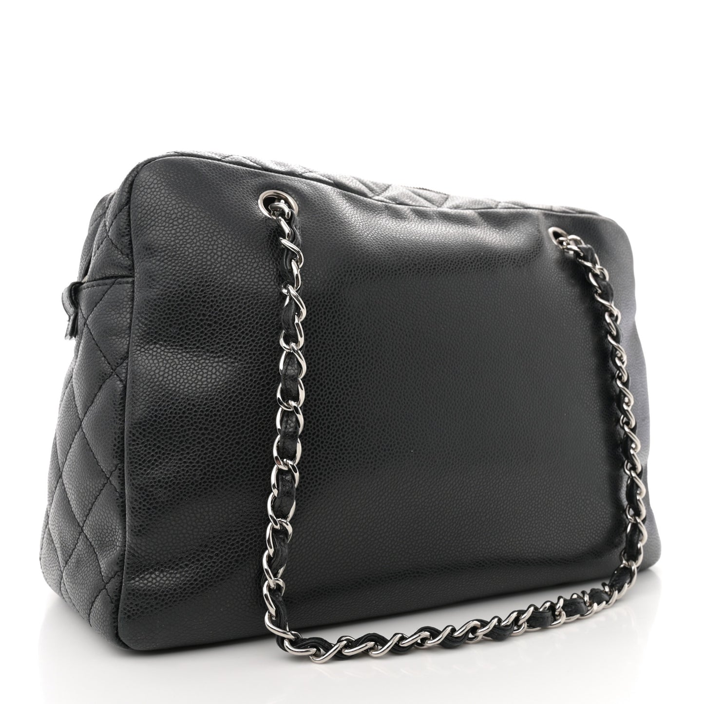Caviar Quilted Timeless CC Bowler Bag Black