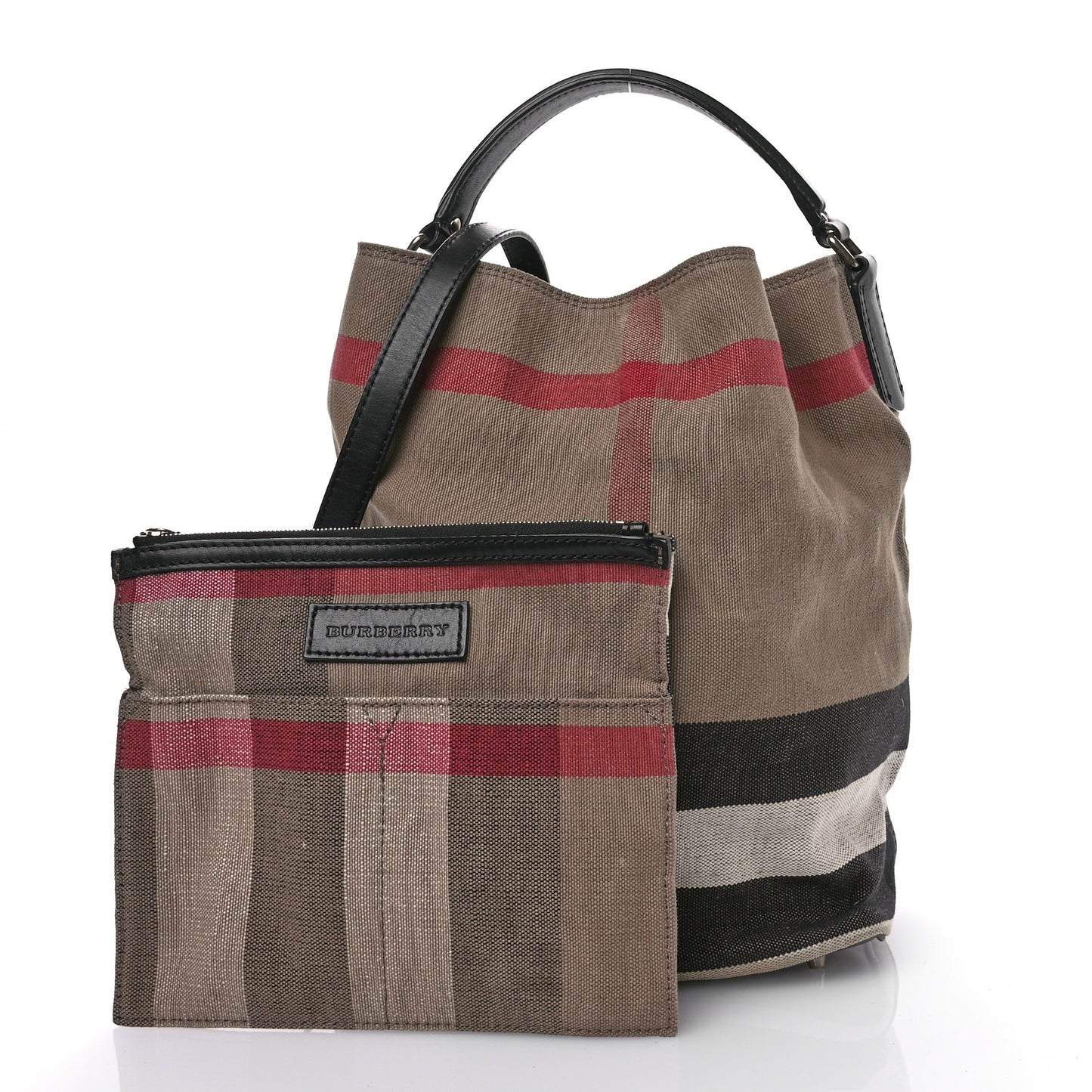 Canvas Mega Check Medium Ashby Hobo Black