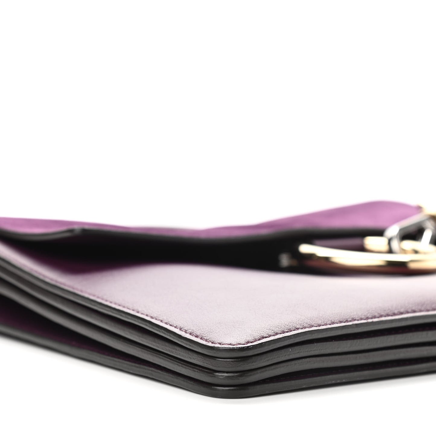 Suede Calfskin Medium Faye Shoulder Bag Dark Purple