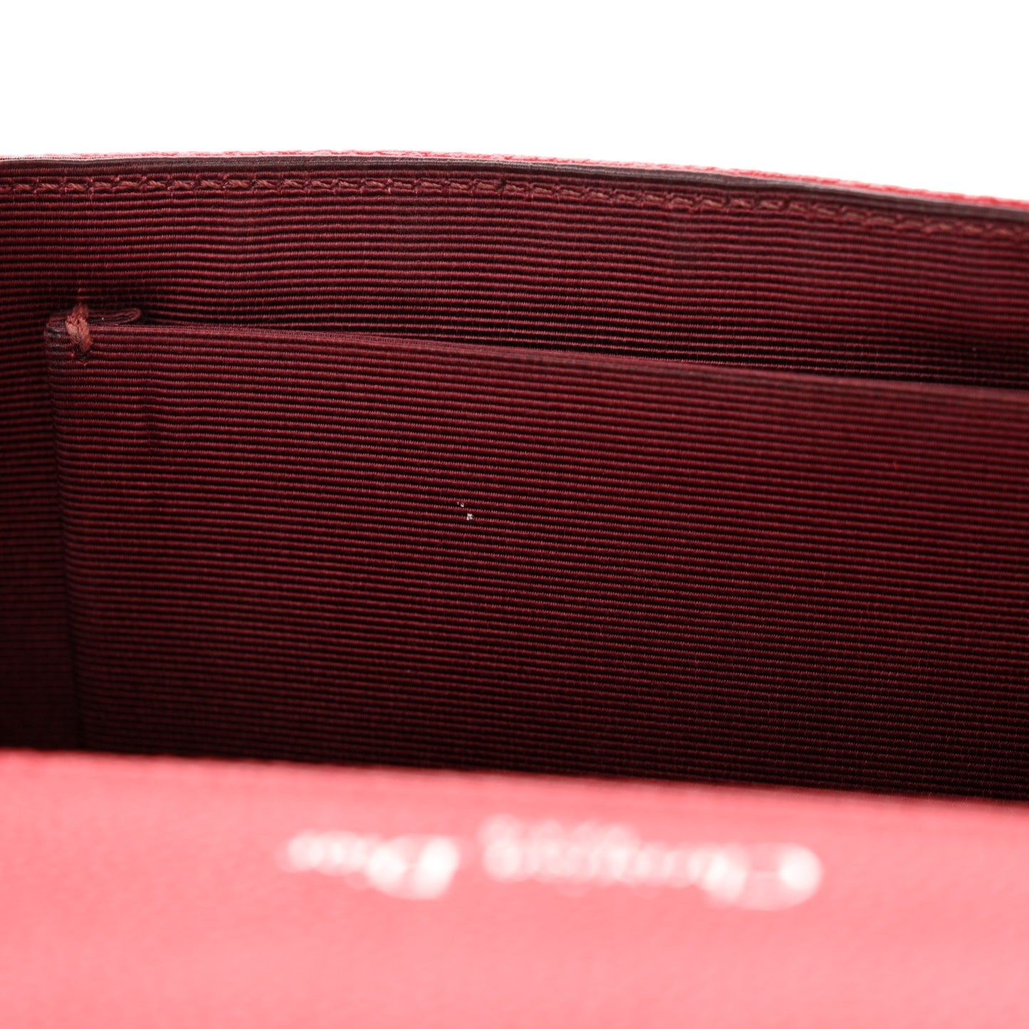 Grained Calfskin Small Diorama Flap Bag Red