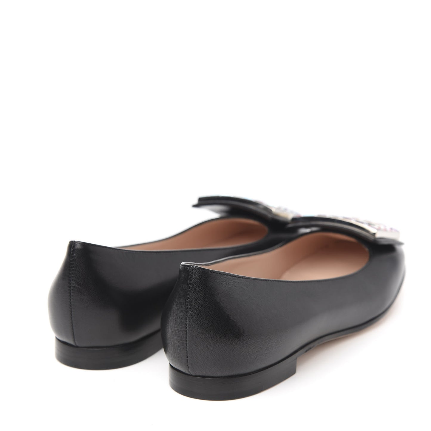 Malaga Kid Crystal Square G Madelyn Ballet Flats 37 Black