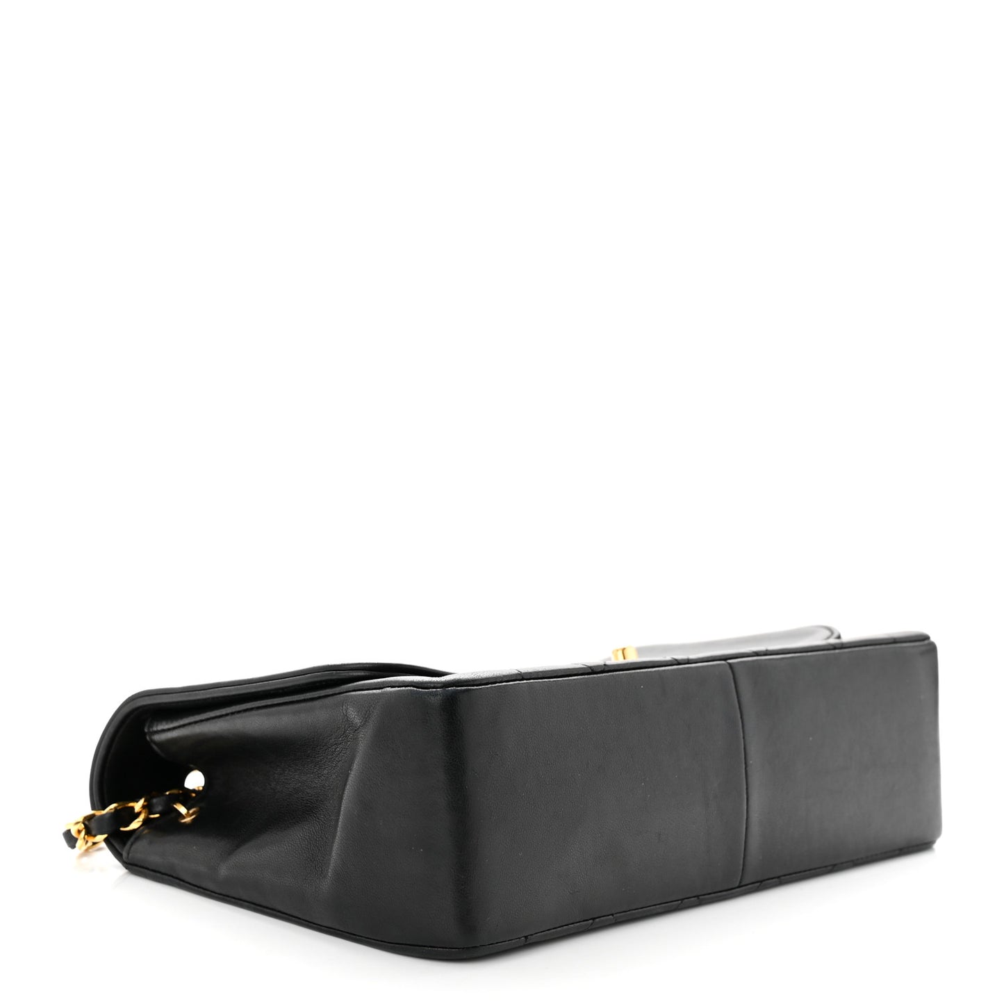 Lambskin Quilted Medium Single Flap Black