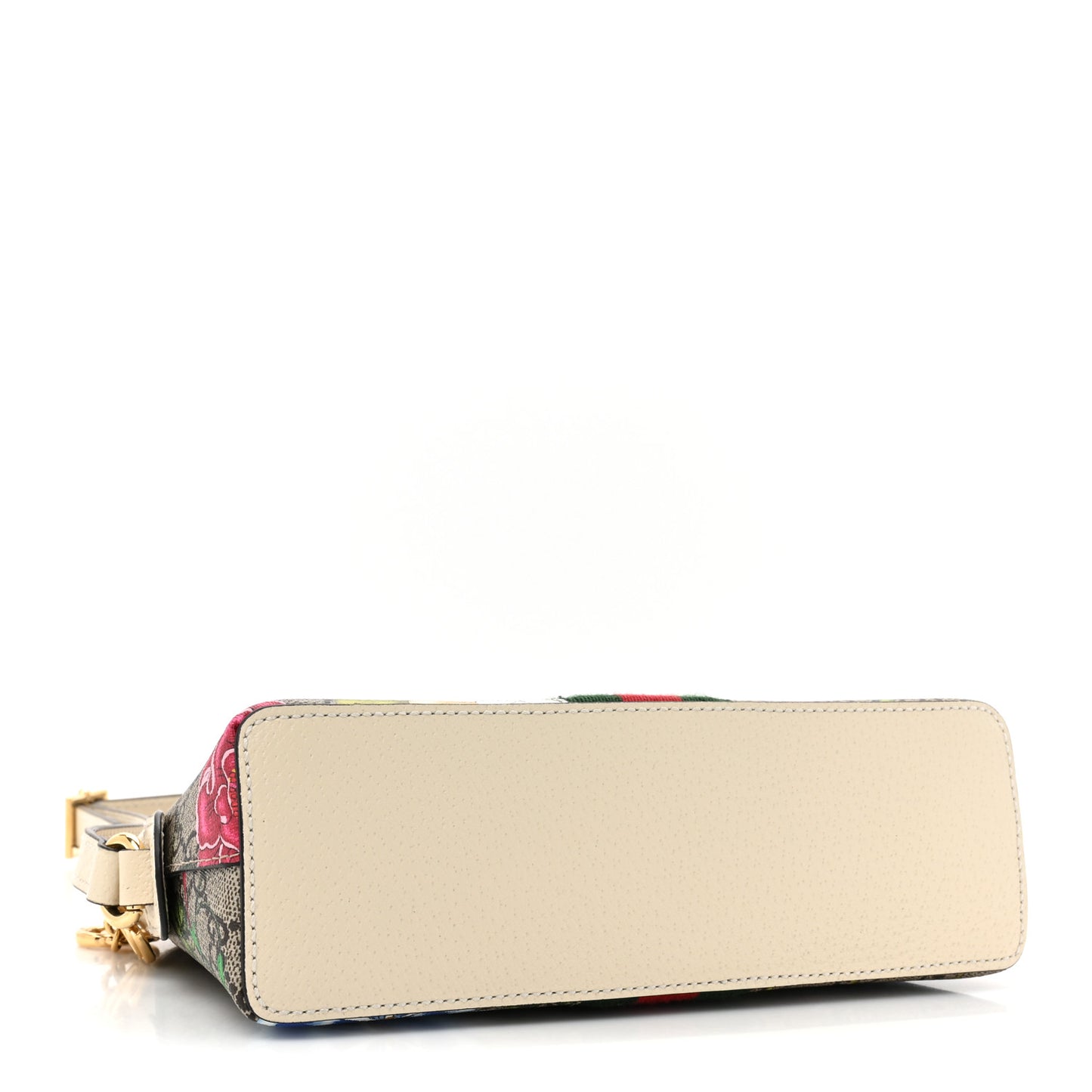 GG Supreme Monogram Flora Web GG Small Ophidia Dome Shoulder Bag White
