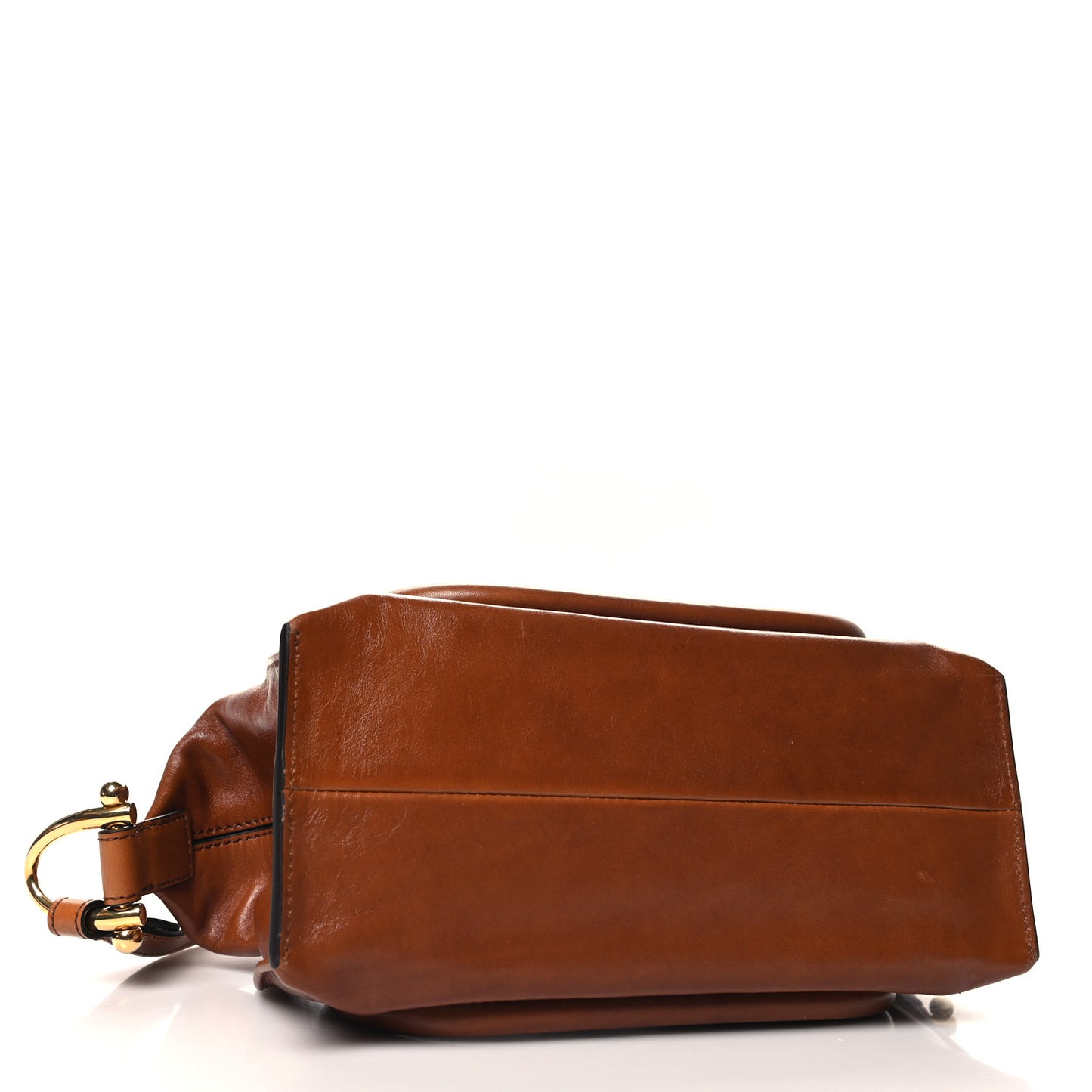 Shiny Calfskin Small Paraty 24 Clay Brown