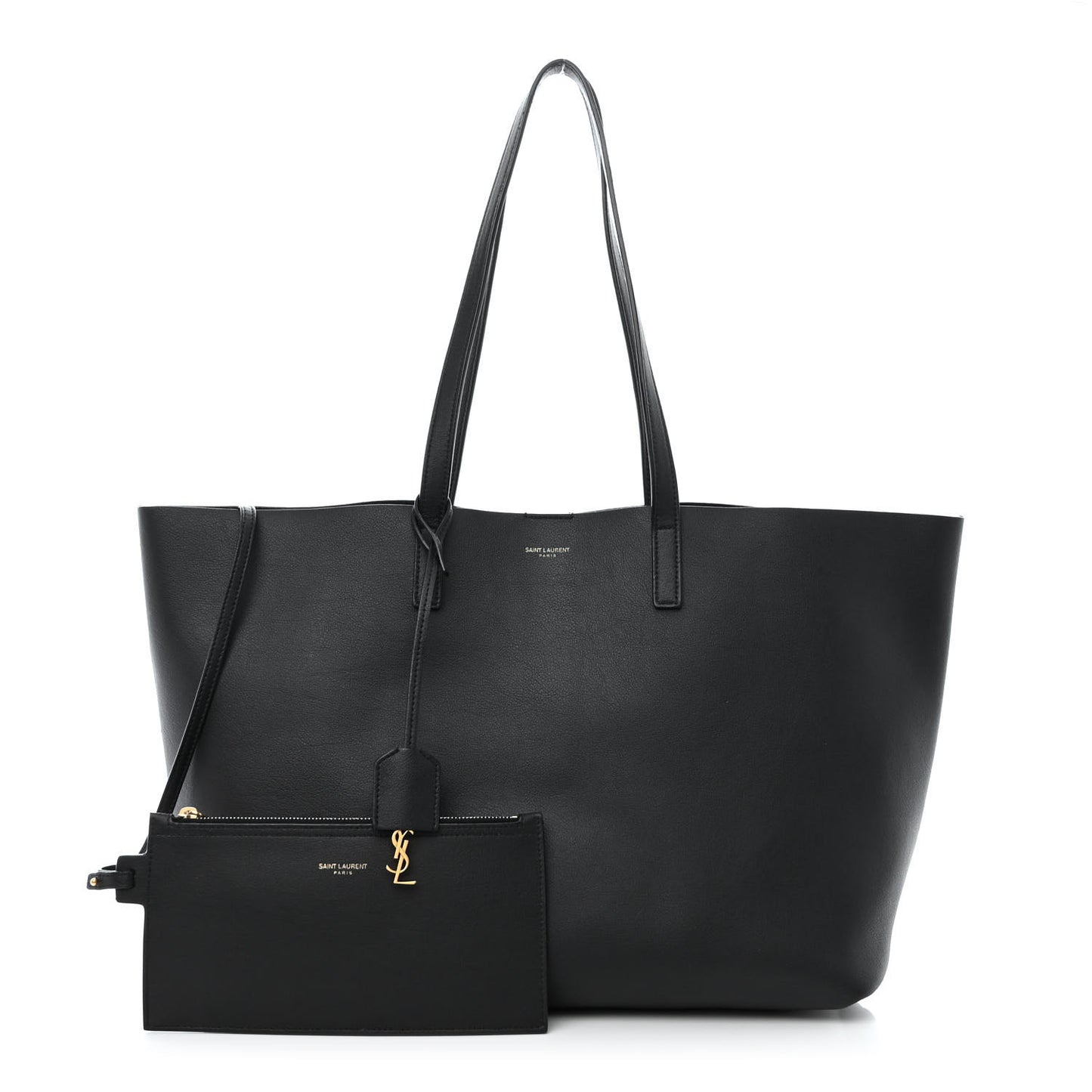 Calfskin Large Shopping Tote Black