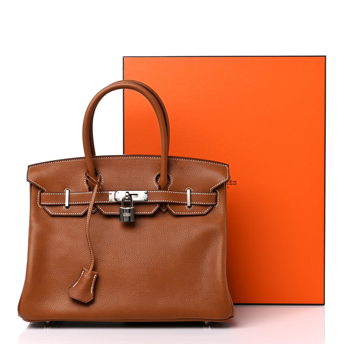 Natural Barenia Faubourg Birkin 30 Fauve