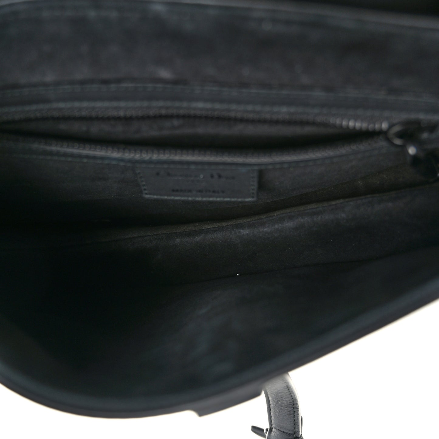 Ultra Matte Calfskin Saddle Bag Black