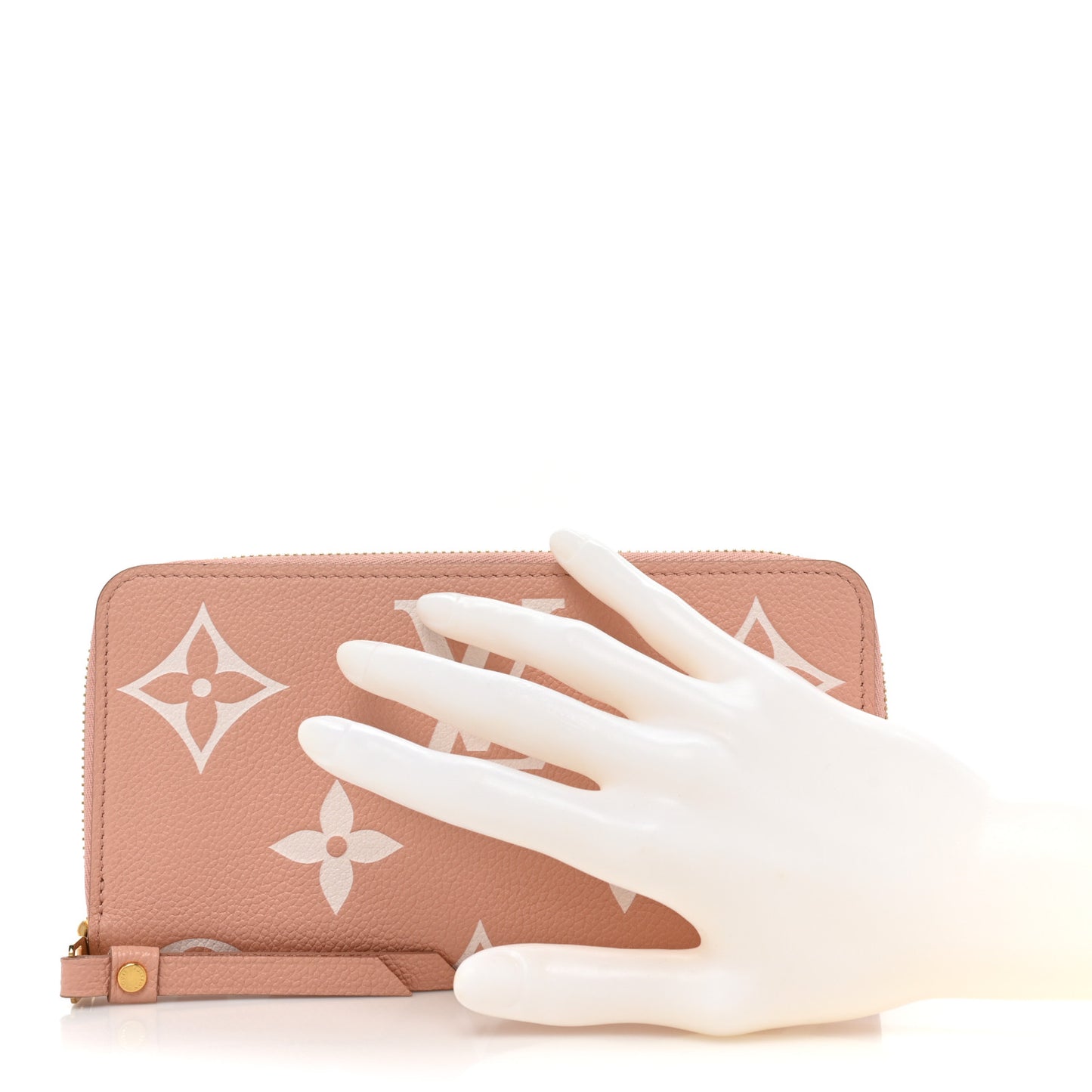 Empreinte Monogram Giant Zippy Wallet Rose Trianon Creme