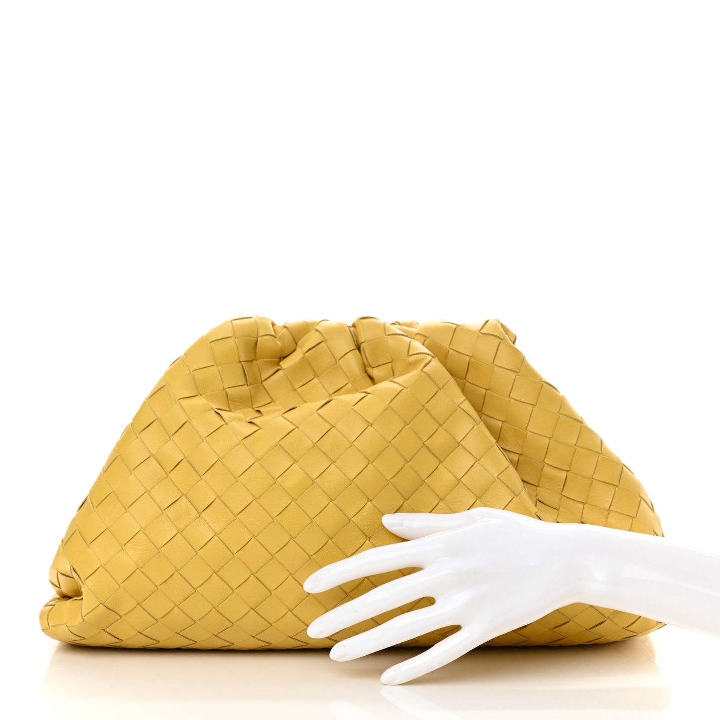 Nappa Maxi Intrecciato The Pouch Oversized Clutch Corn