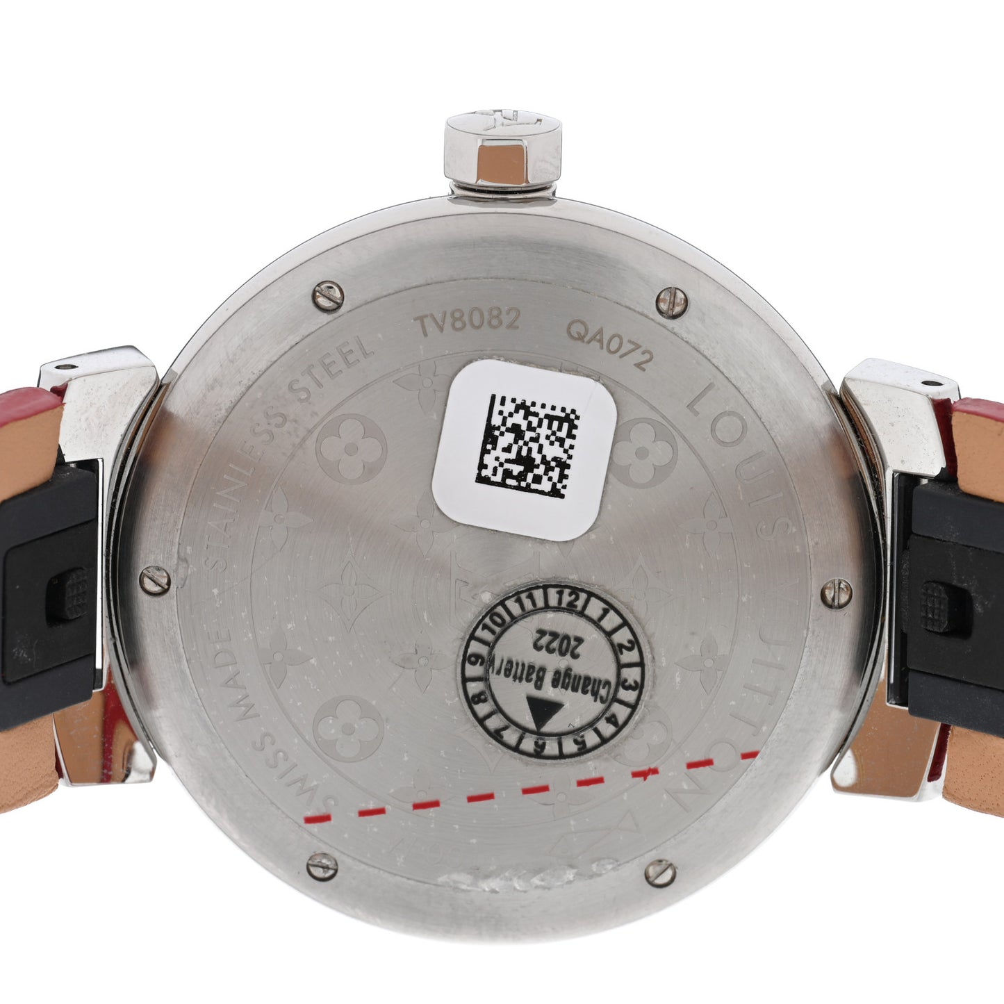 Stainless Steel Monogram 39mm Tambour Quartz Watch Brown