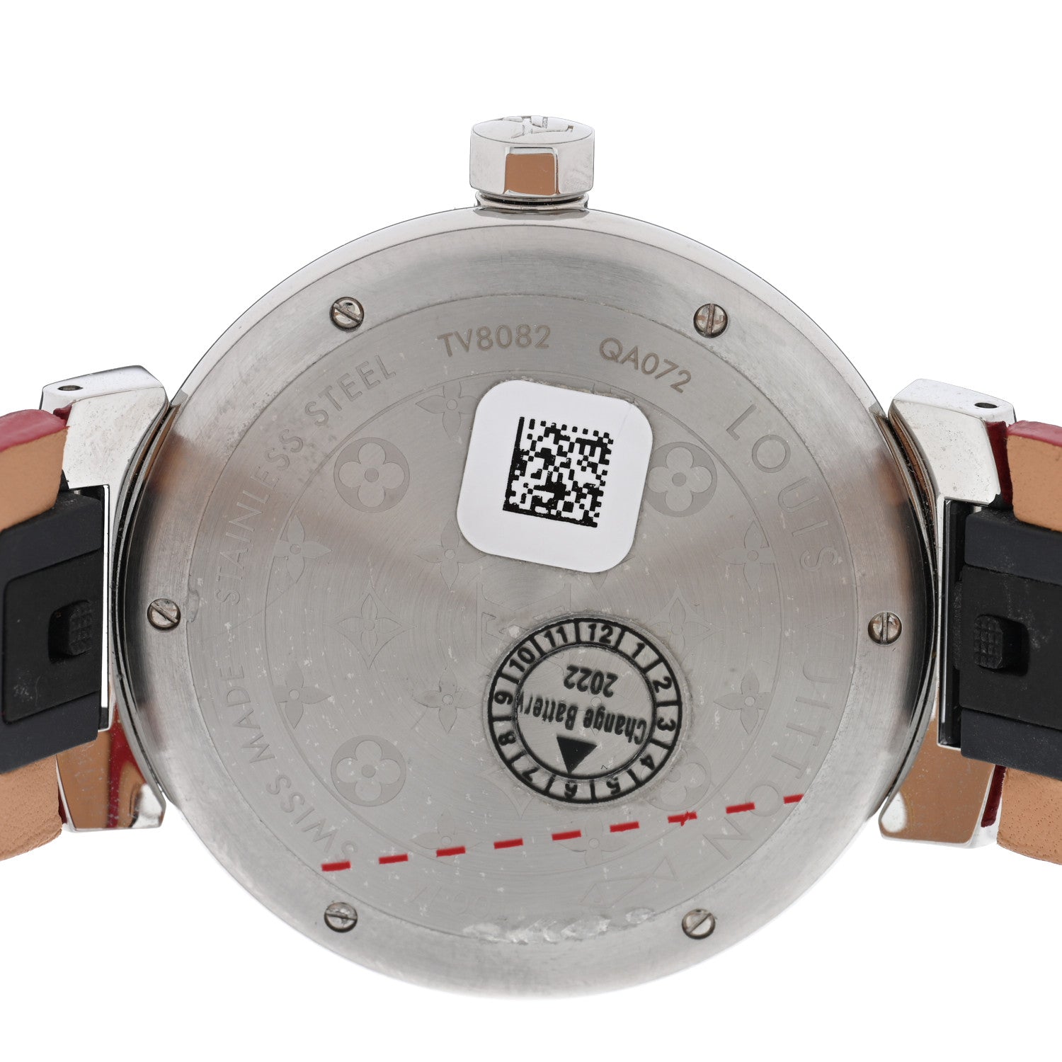 Louis Vuitton Stainless Steel Monogram 39mm Tambour Quartz Watch Brown 4 of 5