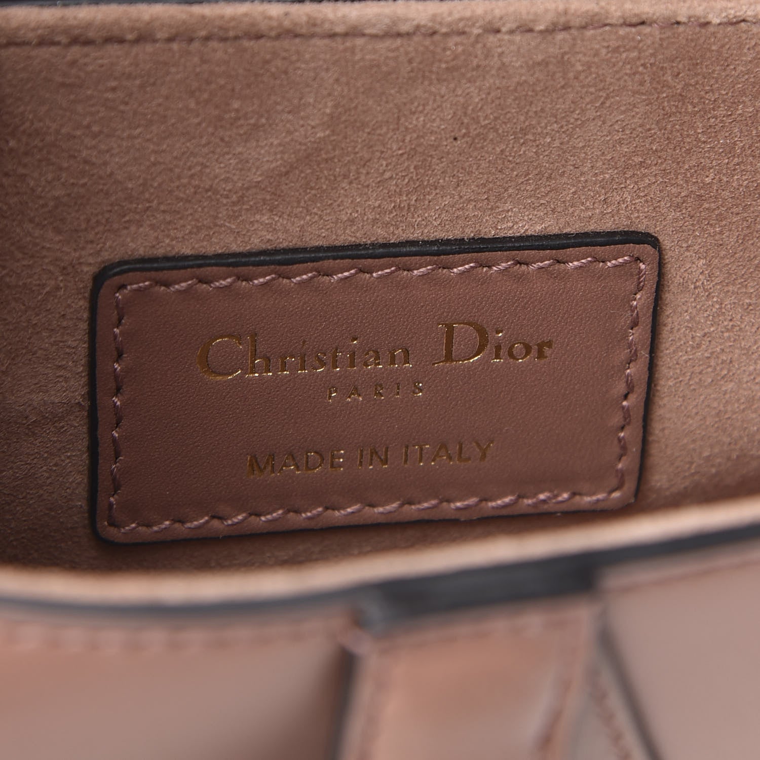 Christian Dior Calfskin Mini Saddle Bag Taupe 8 of 15
