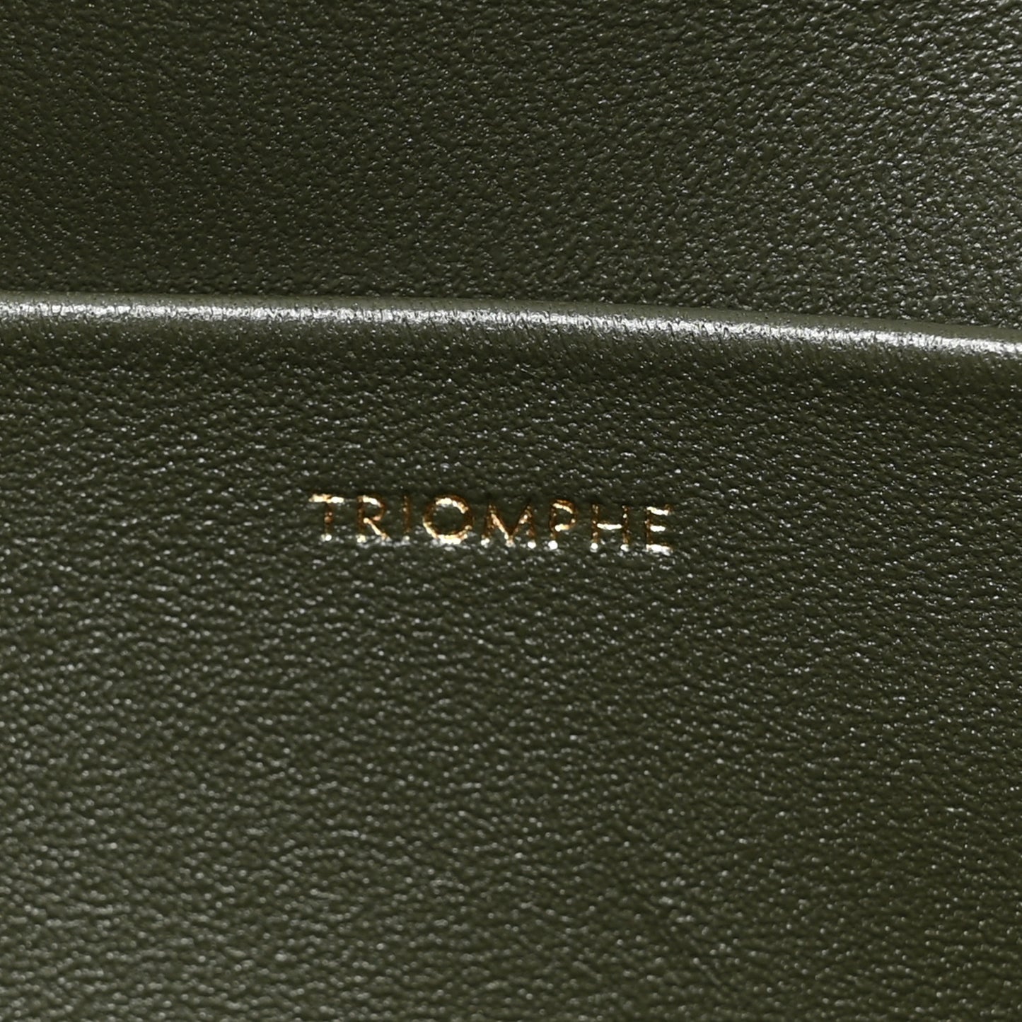 Shiny Calfskin Cuir Triomphe Chain Shoulder Bag Dark Olive
