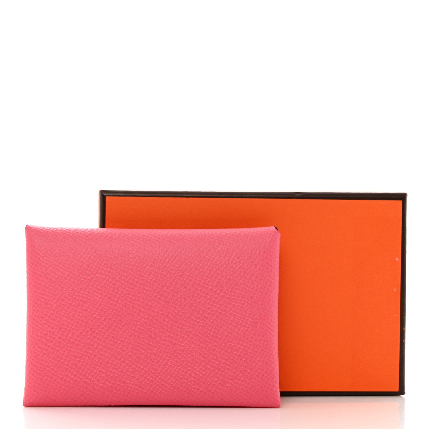 Hermes Epsom Calvi Duo Card Case Rose Azalee 7 of 7
