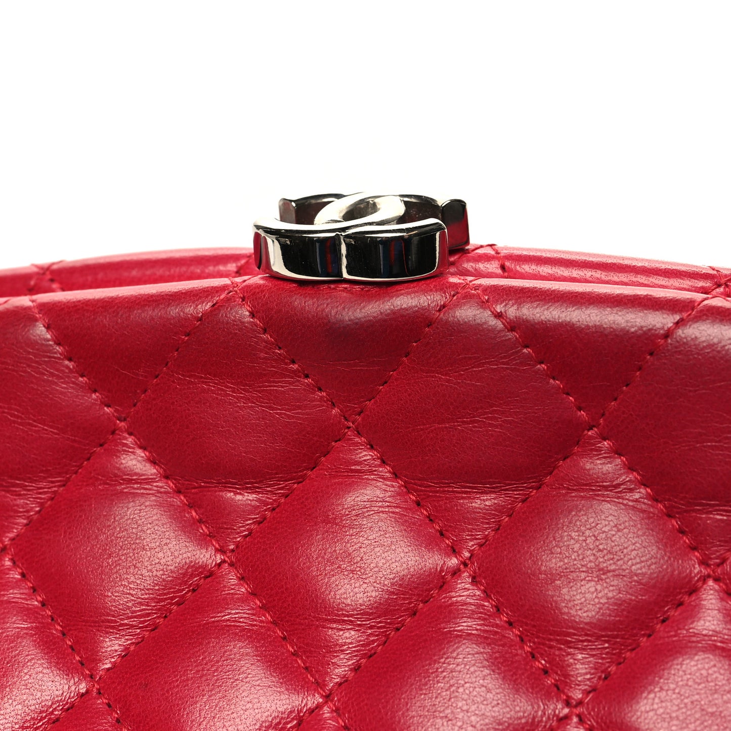 Lambskin Quilted Timeless Clutch Red