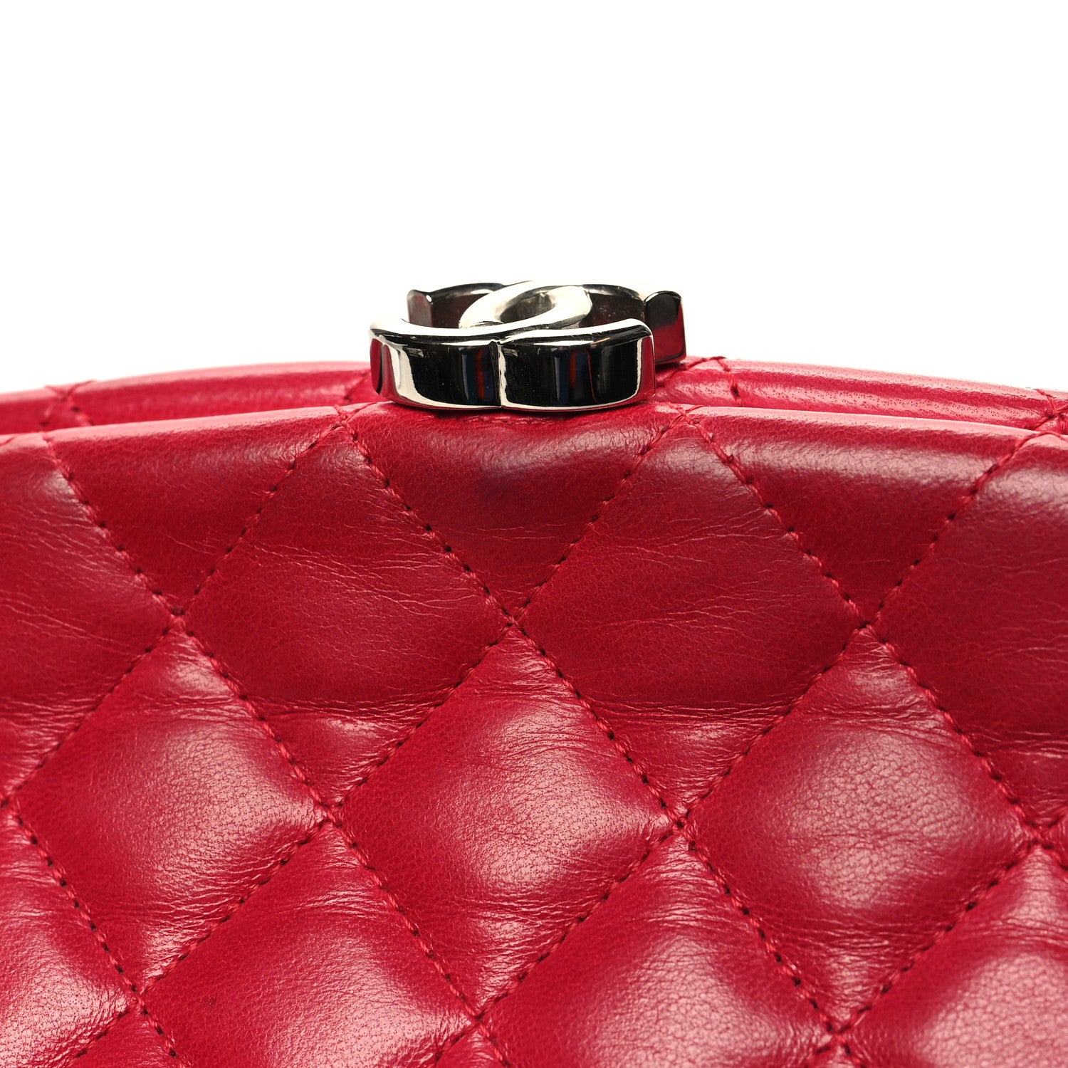 Chanel Lambskin Quilted Timeless Clutch Red 11 of 13