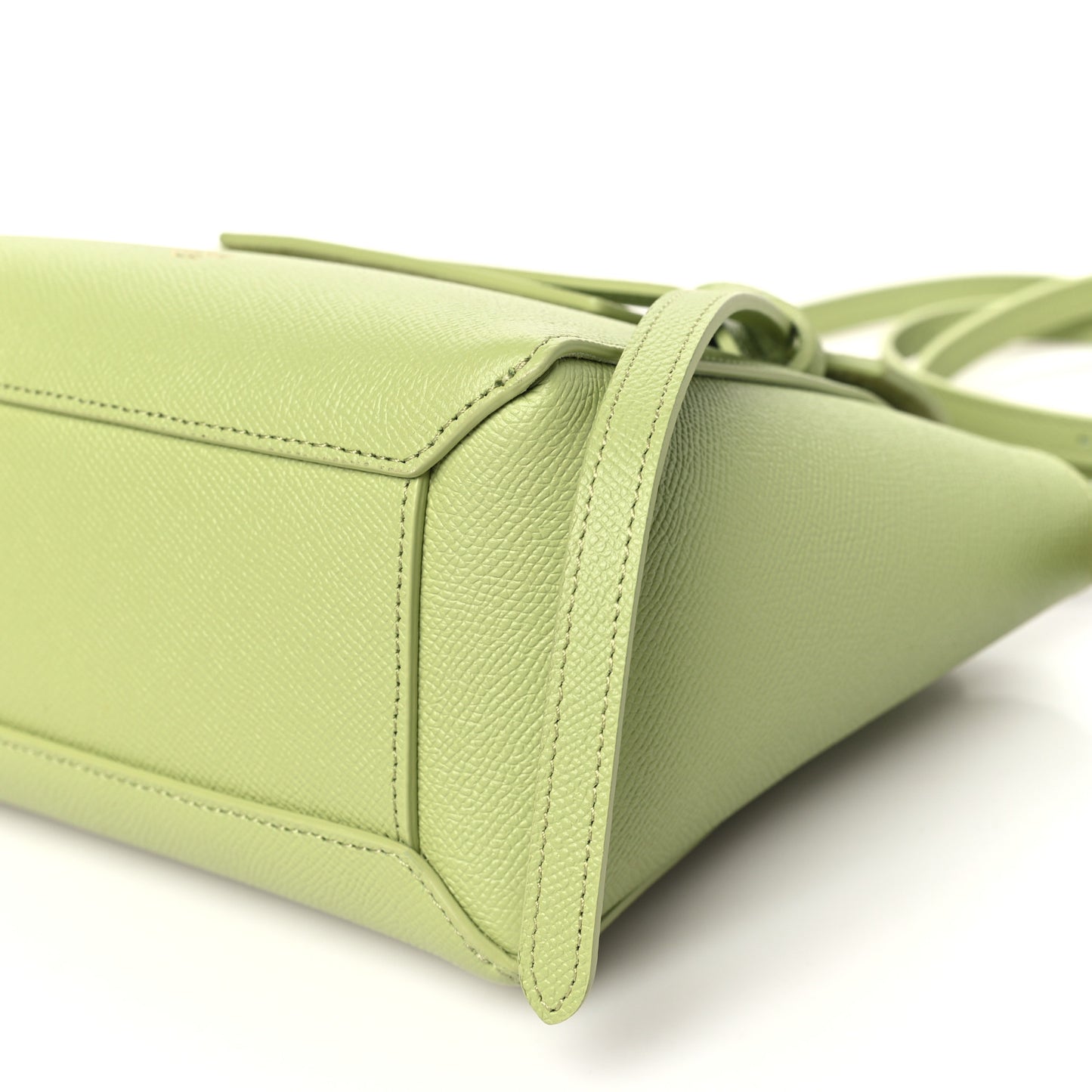 Grained Calfskin Nano Belt Bag Vert D'eau