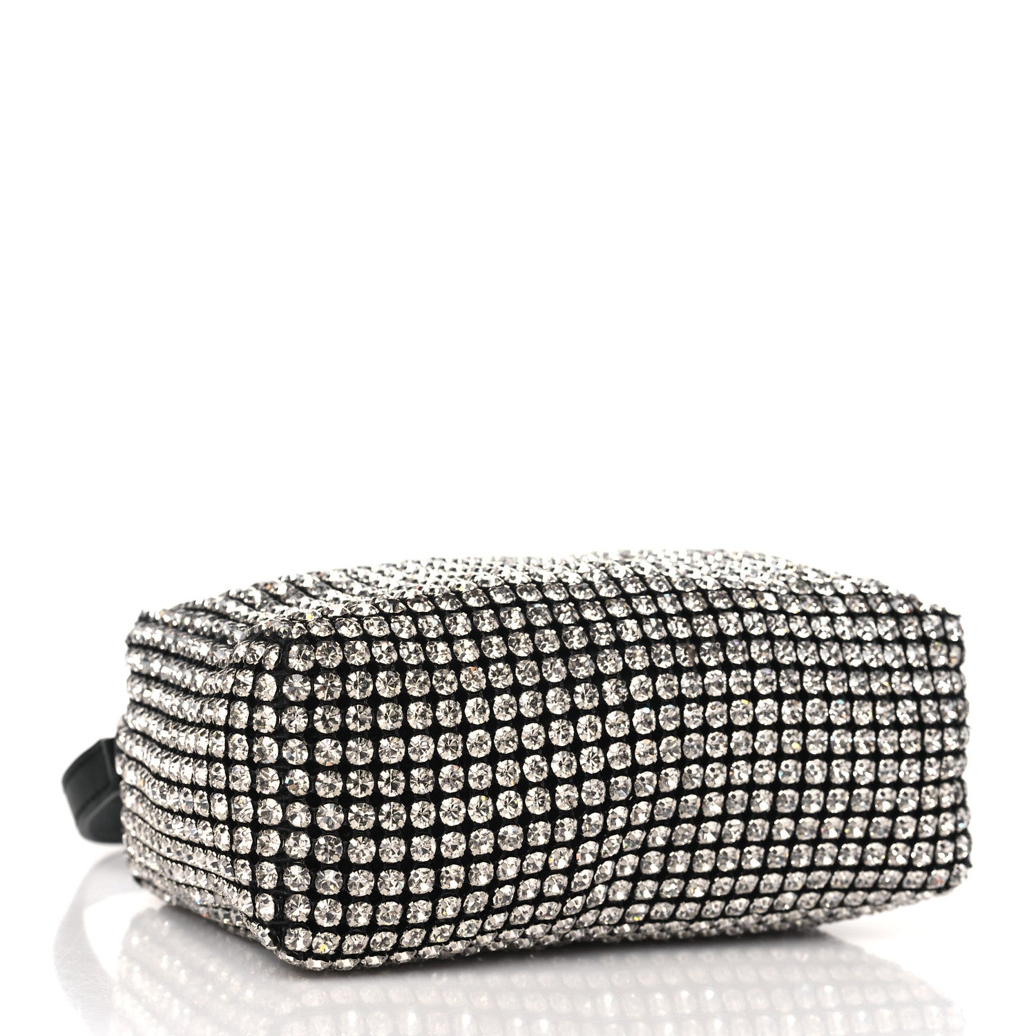 Alexander Wang Mesh Crystal Rhinestone Mini Heiress Pouch Black Silver 4 of 10
