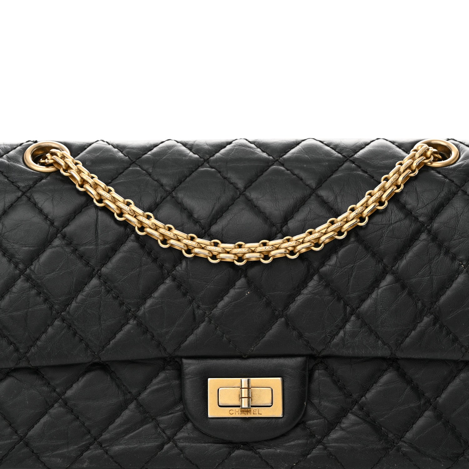Chanel Aged Calfskin Quilted 2.55 Reissue 225 Flap Black 8 of 22