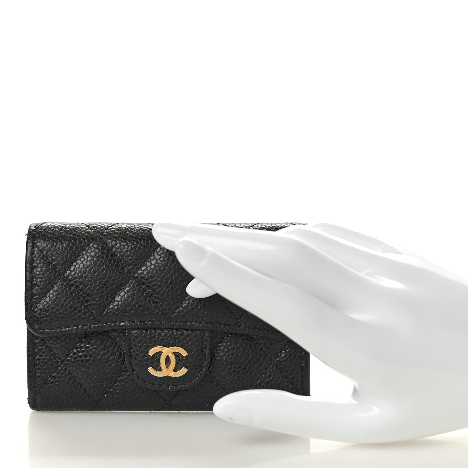 Chanel Caviar Quilted Flap Card Holder Black 2 of 9