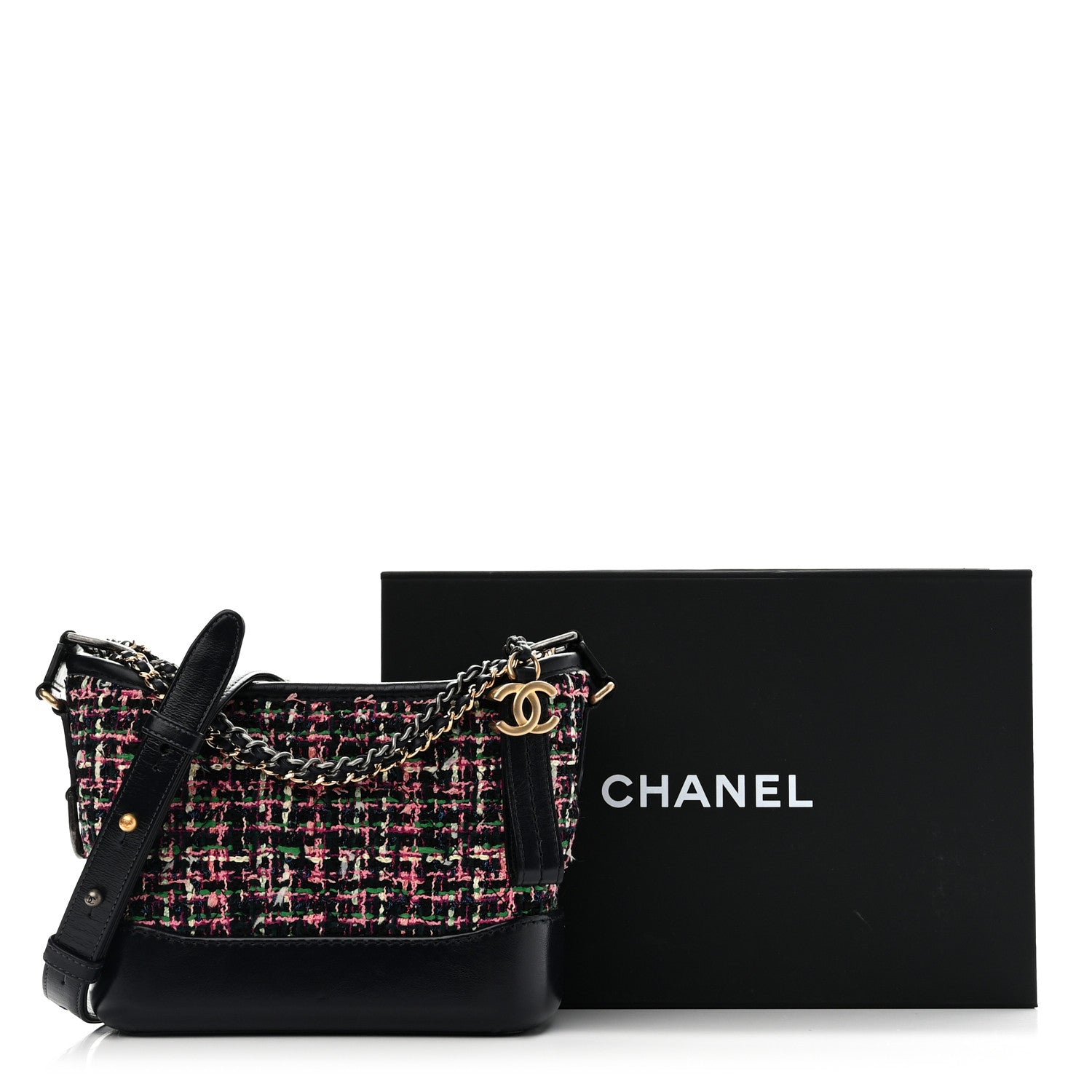 Chanel Tweed Calfskin Small Gabrielle Hobo Multi 12 of 12