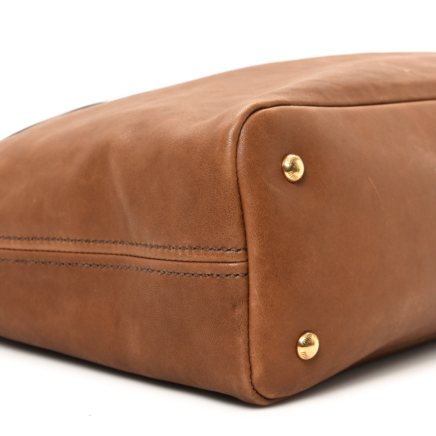 Miu Miu Nappa Medium Aventure Bag Rovere 9 of 10