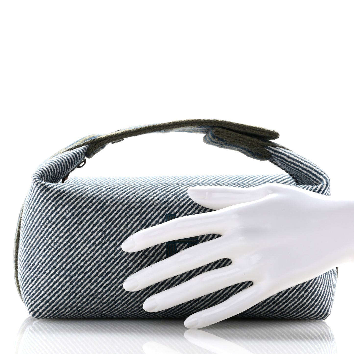 Wool Small Bride-A-Brac H Natte Pouch Bleu Abysse