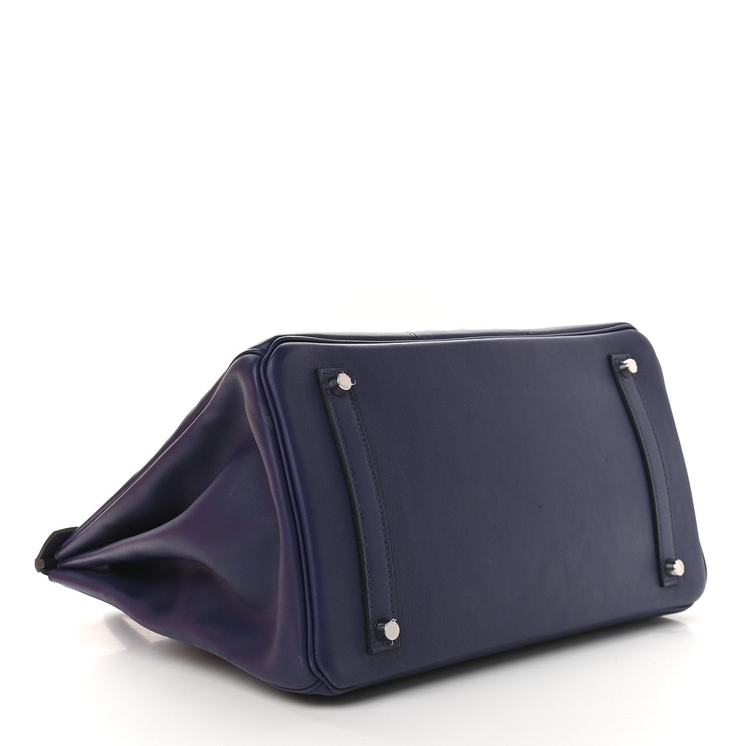 Hermes Swift Epsom Tressage Birkin 35 Bleu Encre Bleu Du Nord Gold 4 of 10