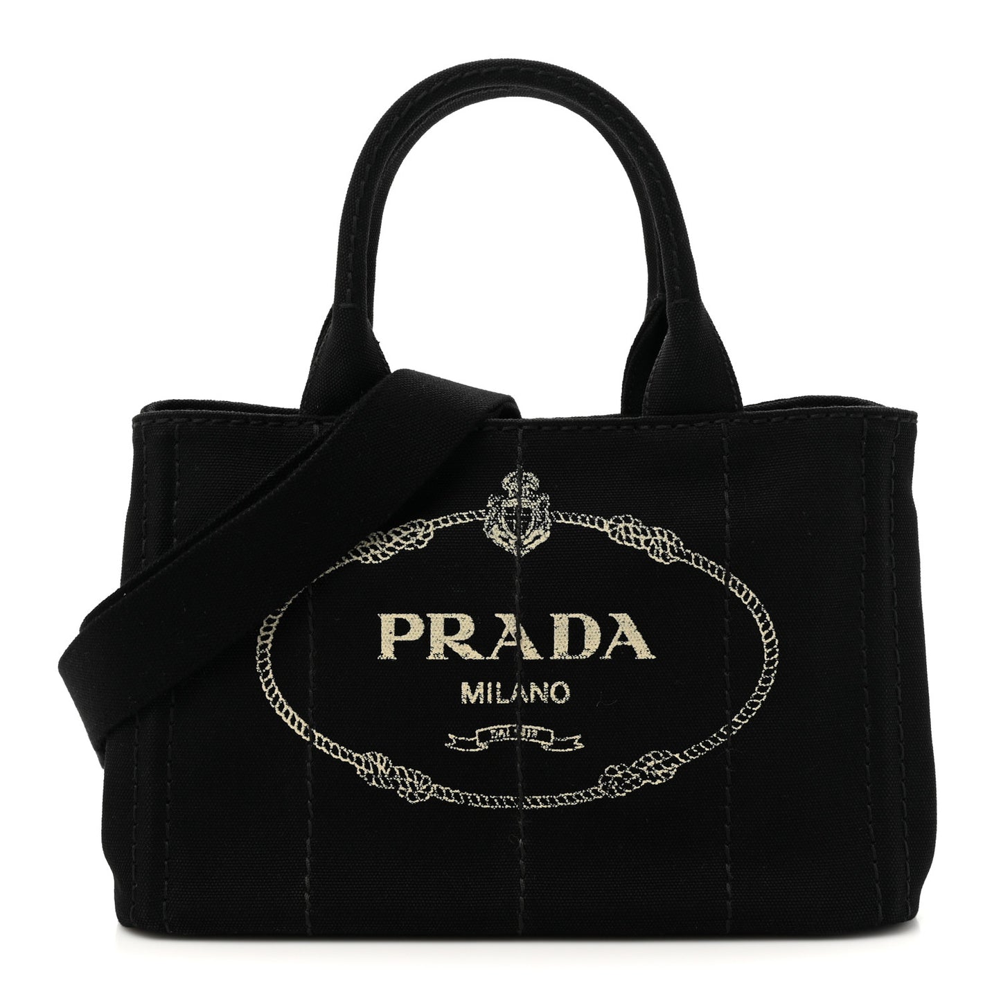 Canapa Small Logo Tote Black Talco