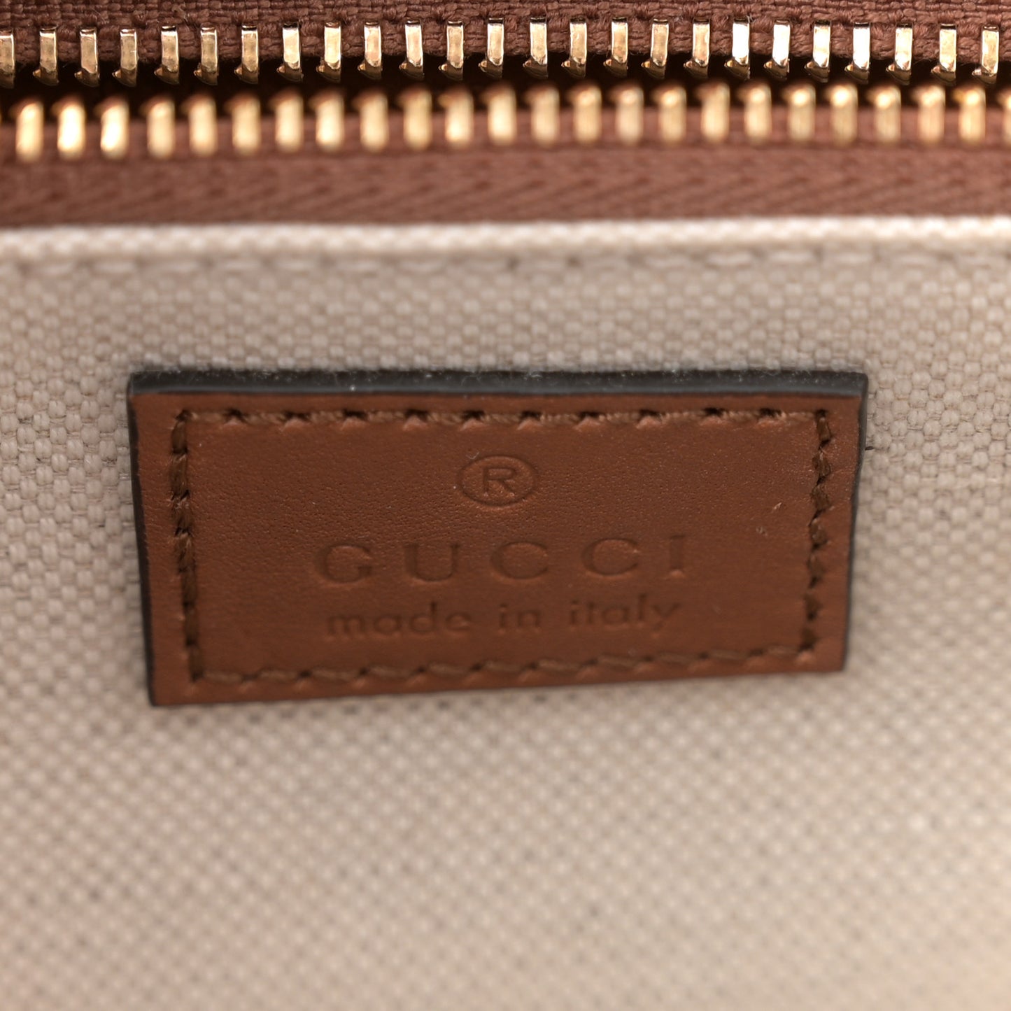 GG Supreme Monogram Horsebit 1955 Soft Small Shoulder Bag Beige Brown