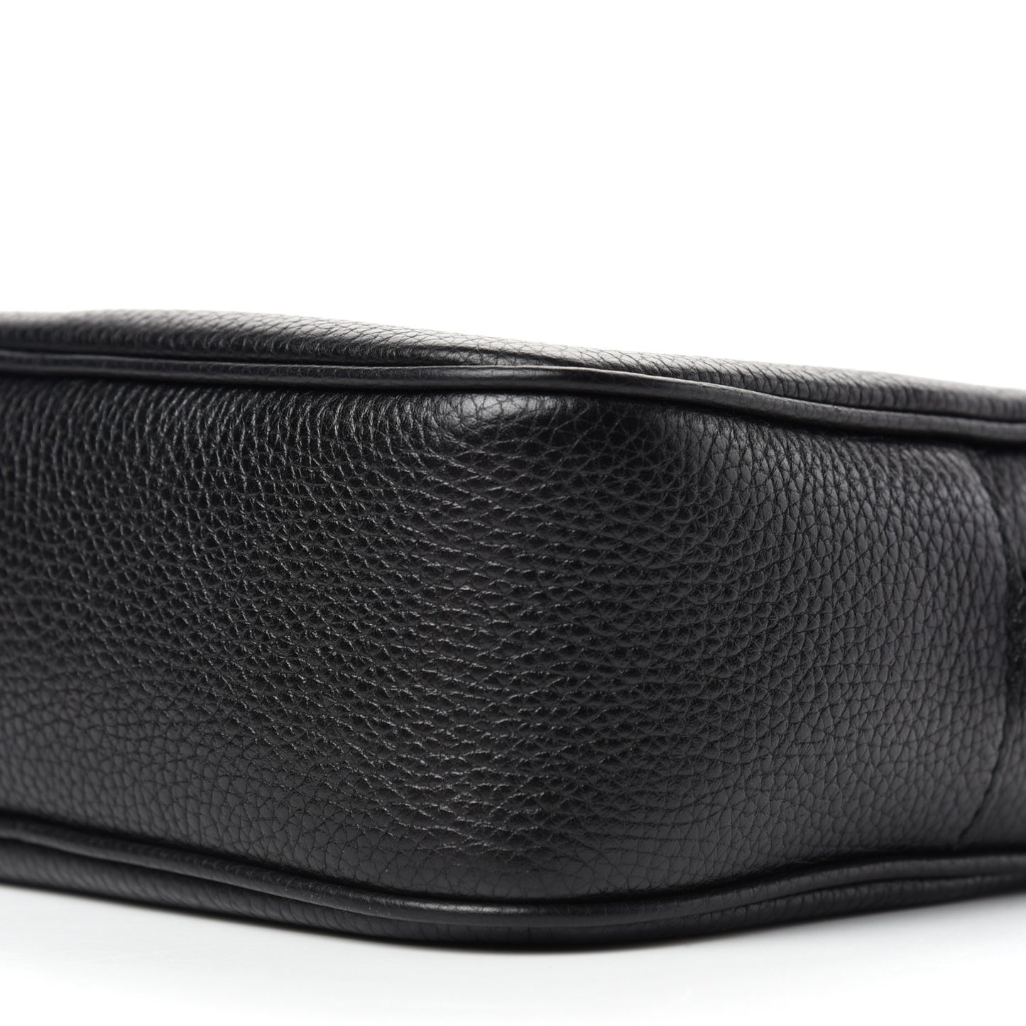 Pebbled Calfskin Small Soho Disco Bag Black