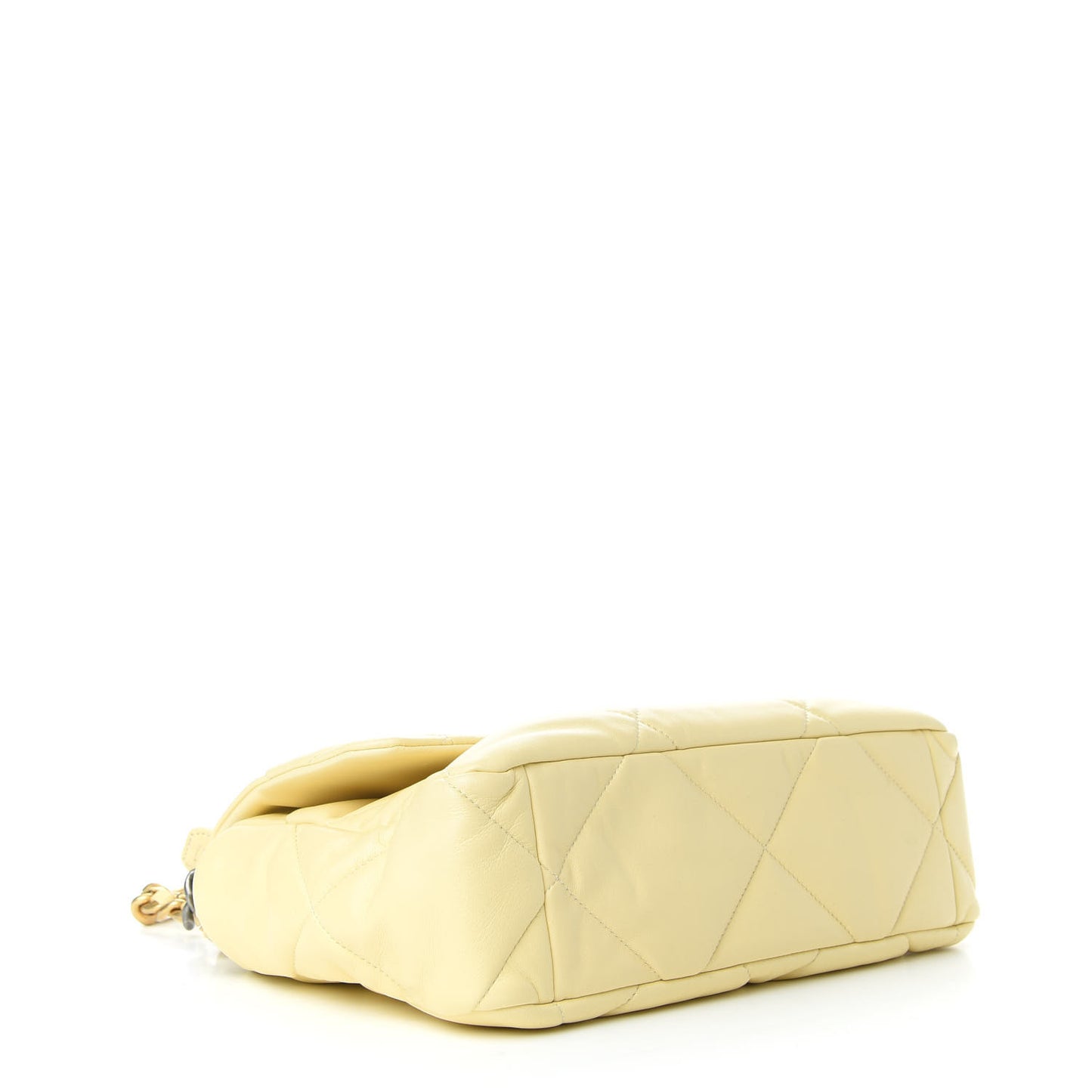 Lambskin Quilted Large 19 Flap Yellow
