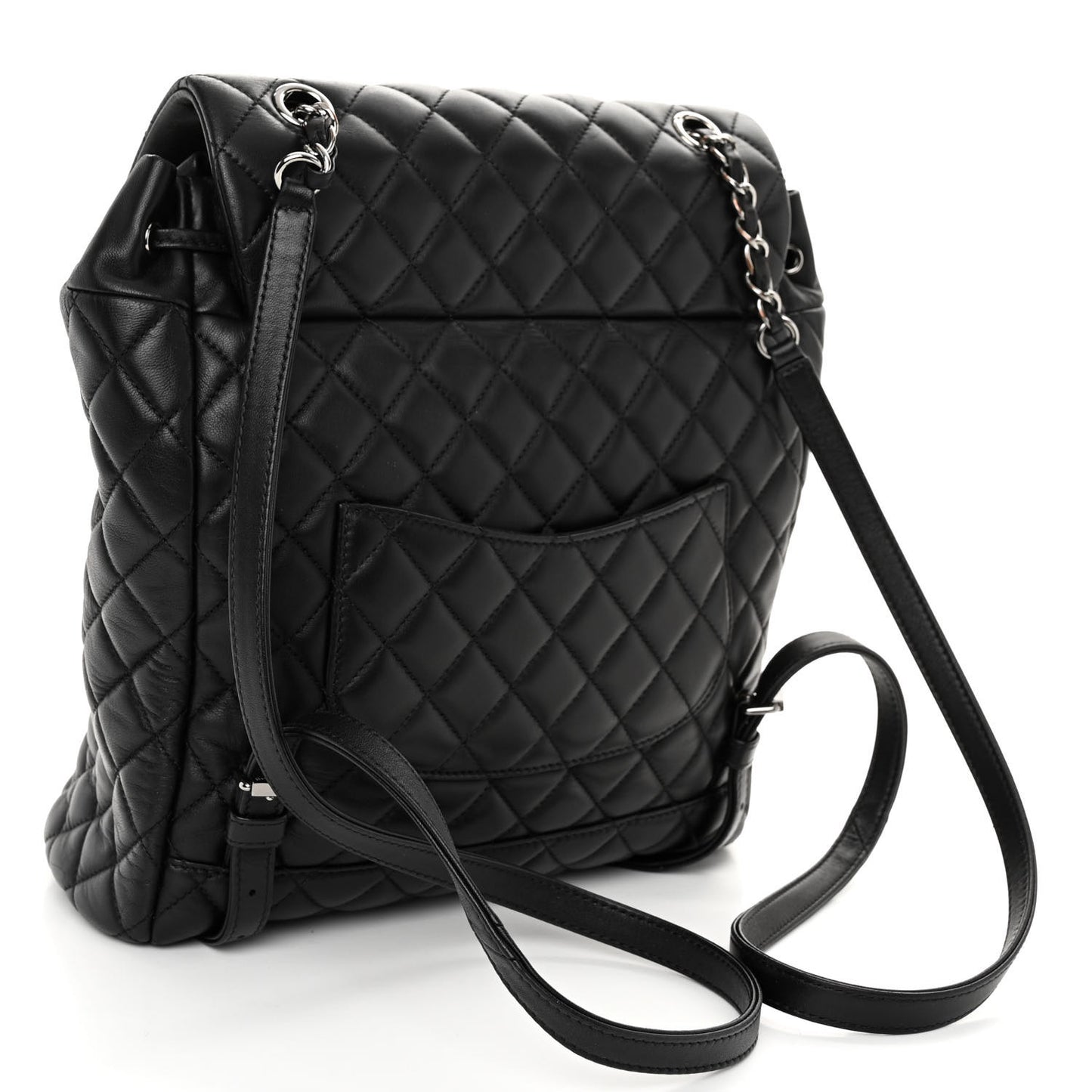 Lambskin Quilted Large Urban Spirit Backpack Black