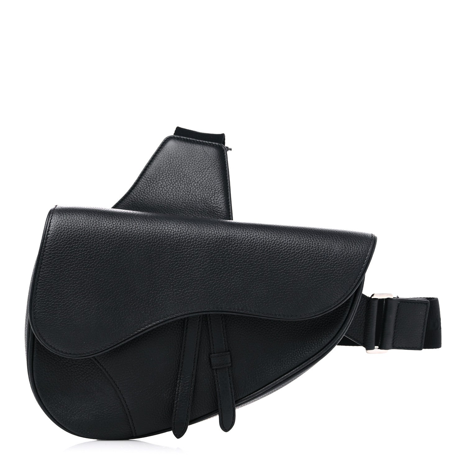 Christian Dior Calfskin Mens Saddle Bag Black 1 of 21