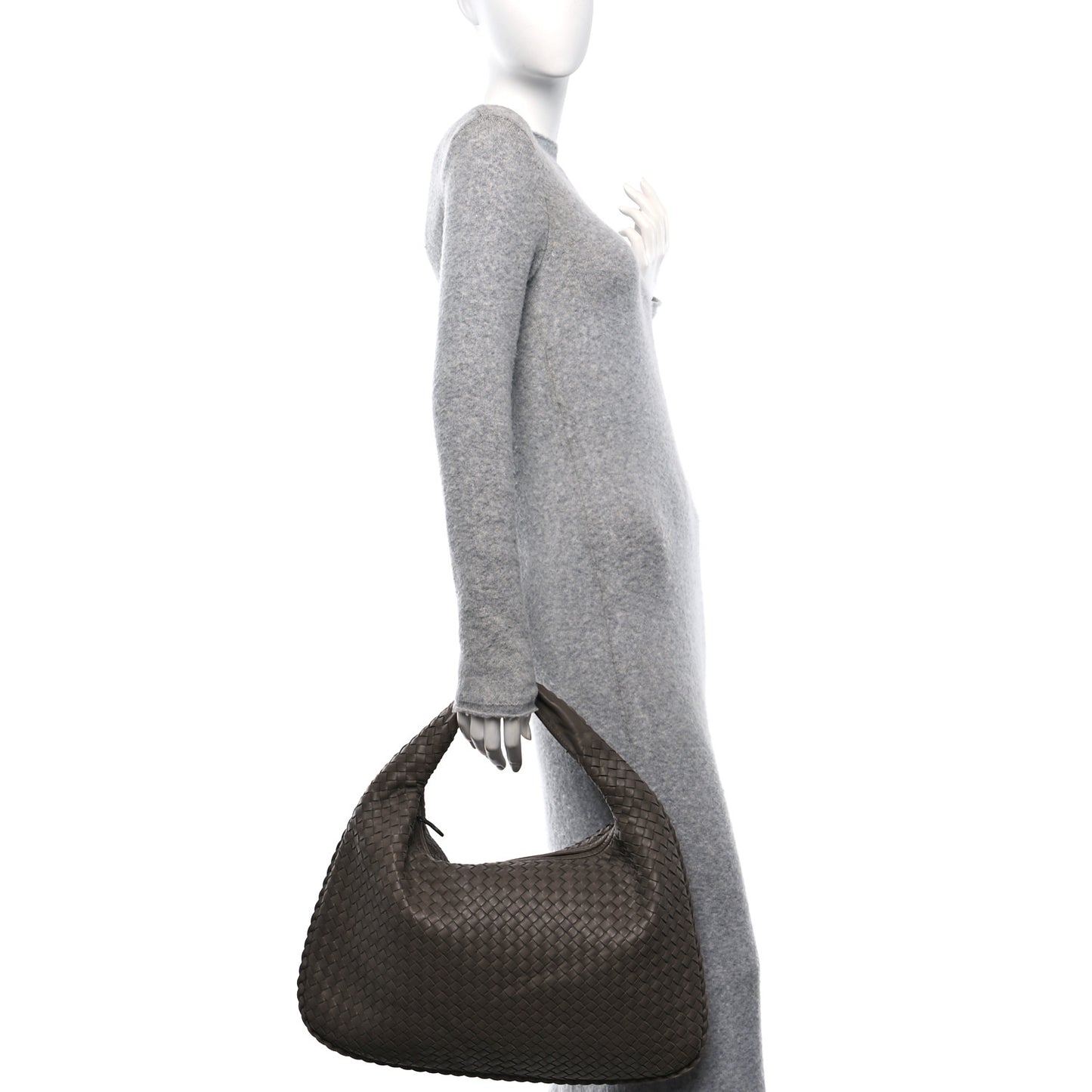 Nappa Intrecciato Large Veneta Hobo Shadow