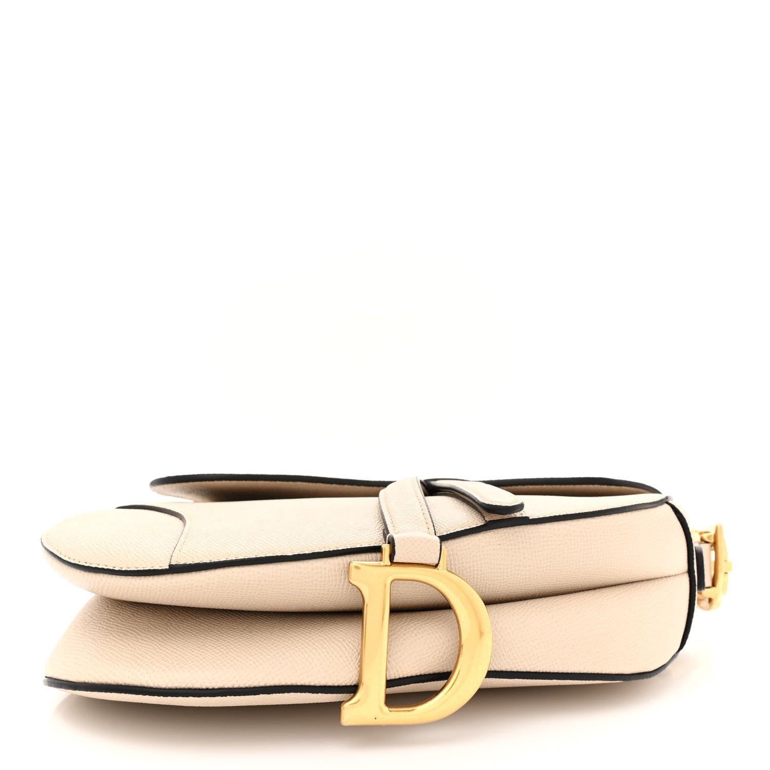 Christian Dior Grained Calfskin Saddle Bag With Strap Hazelnut 4 of 11