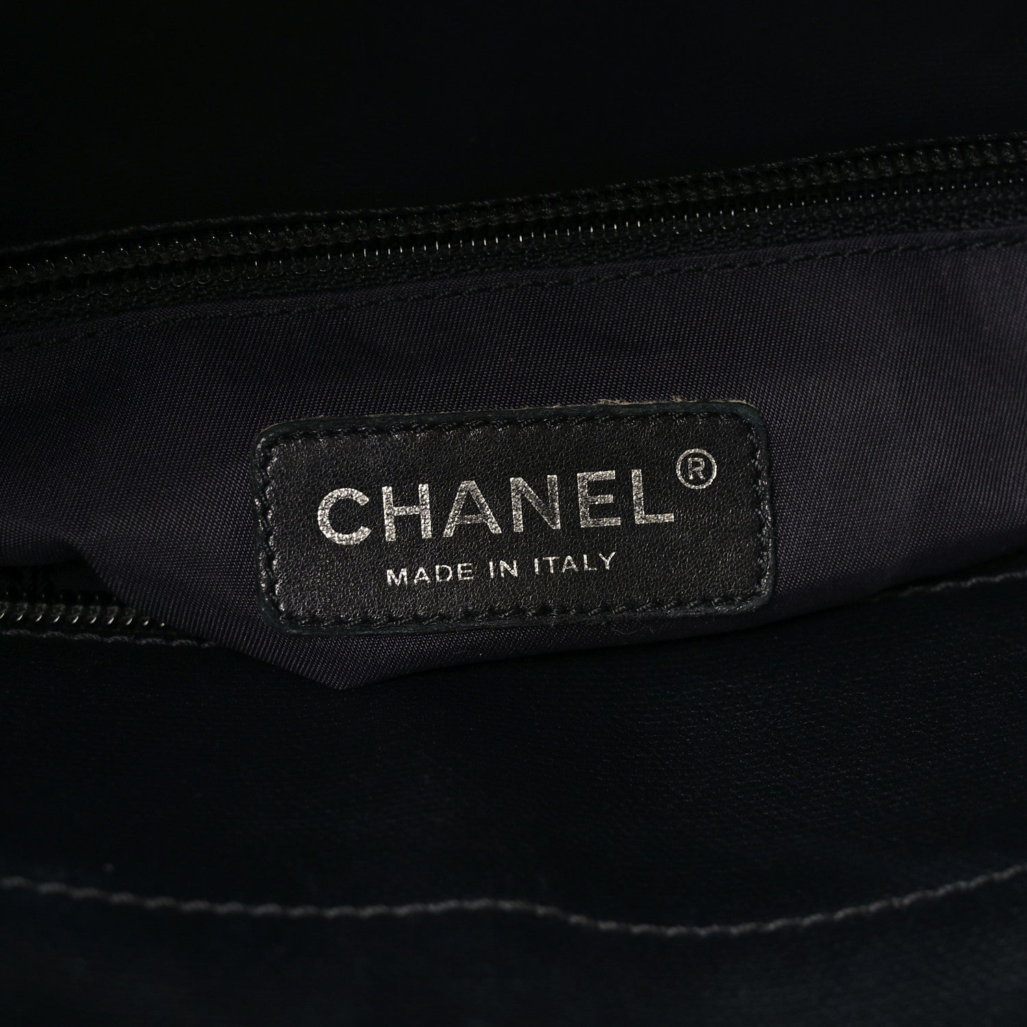 Chanel Coated Canvas Quilted Small Paris Biarritz Tote Black 6 of 10