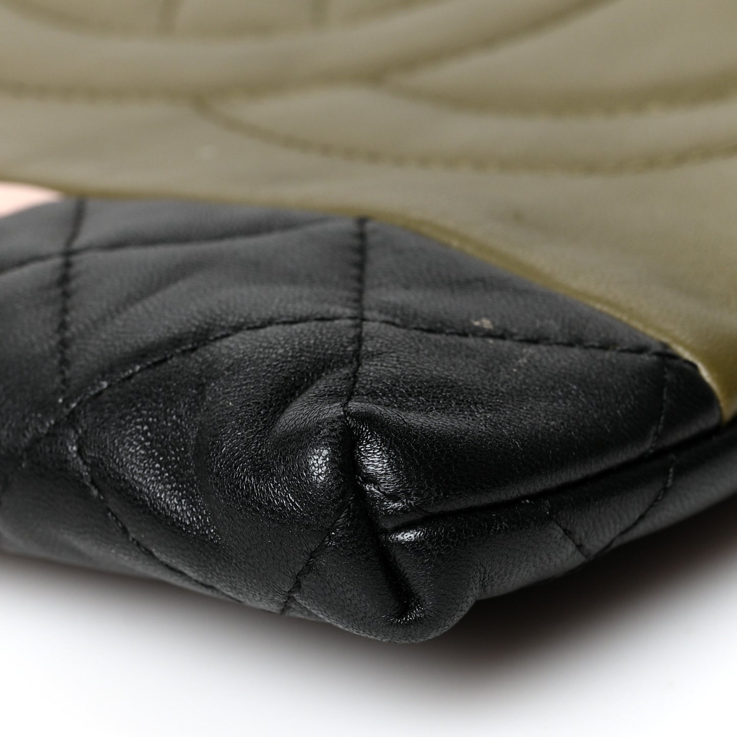 Lambskin Patchwork Large Cosmetic Case Multicolor