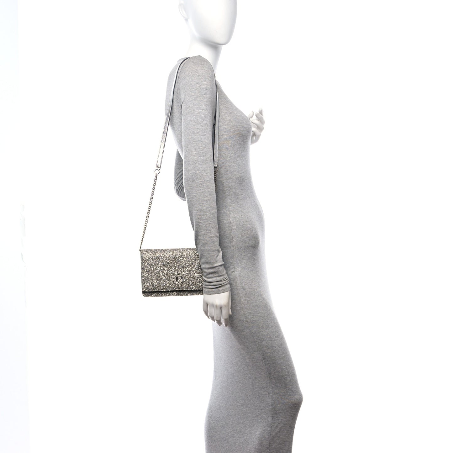 Glitter Palace Wallet On Chain Silver Multicolor