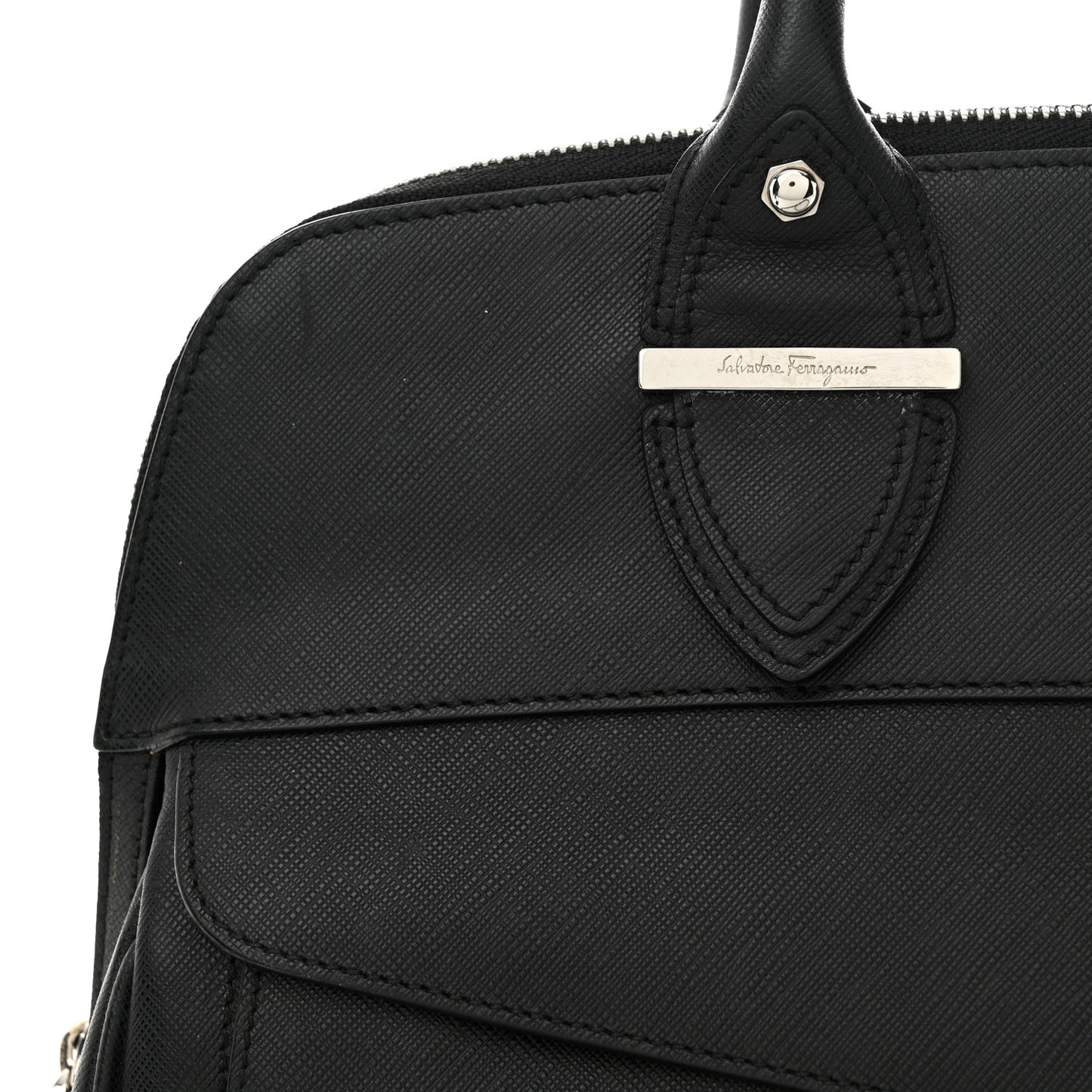 Saffiano Top Handle Bag Black